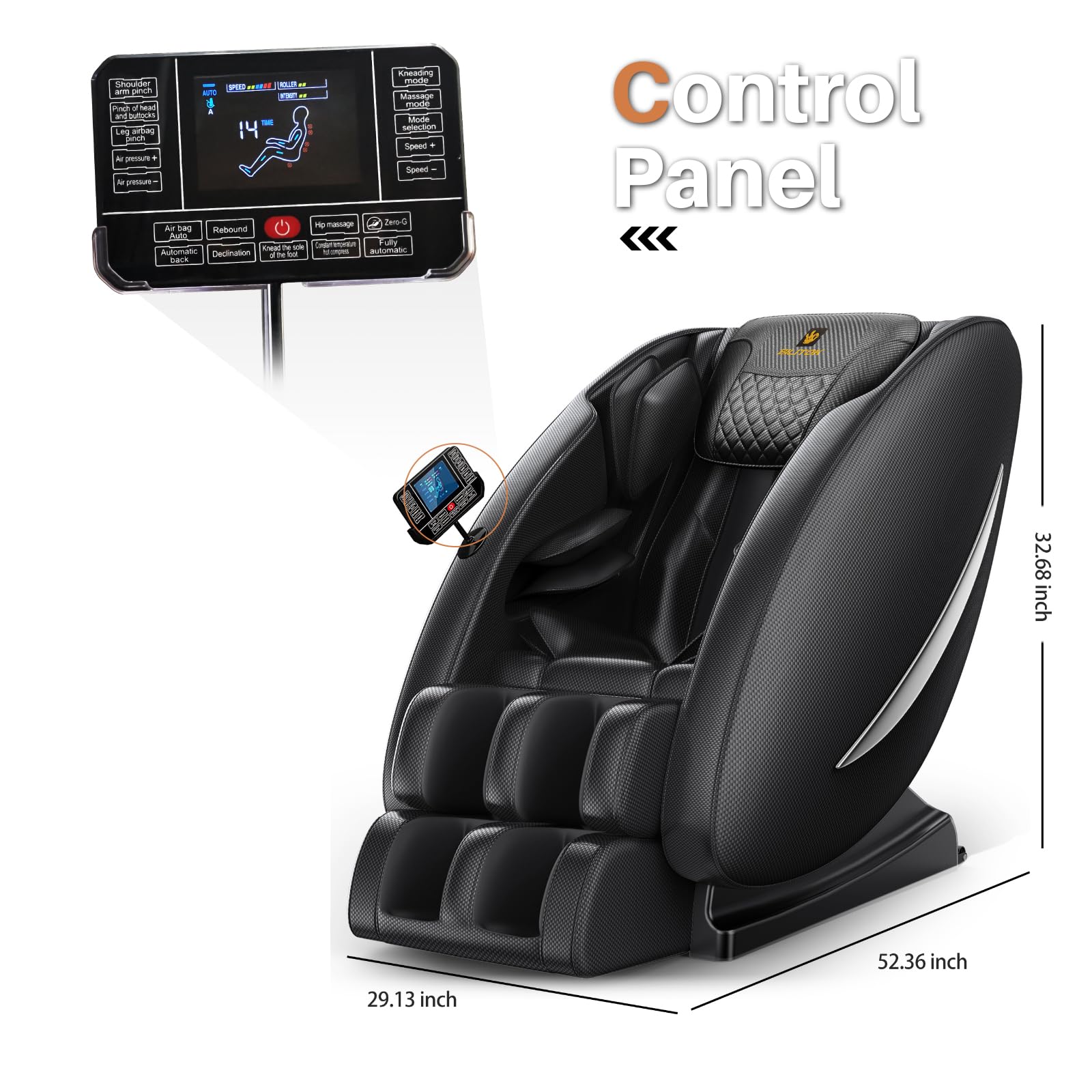 2026 Massage Chair Full Body, Zero Gravity Massage Chair with Auto Modes, Airbag Massage, 6 Fix Point Rollers, Foot Massage, Heating, Touch Screen Controller, Home Massage Chairs