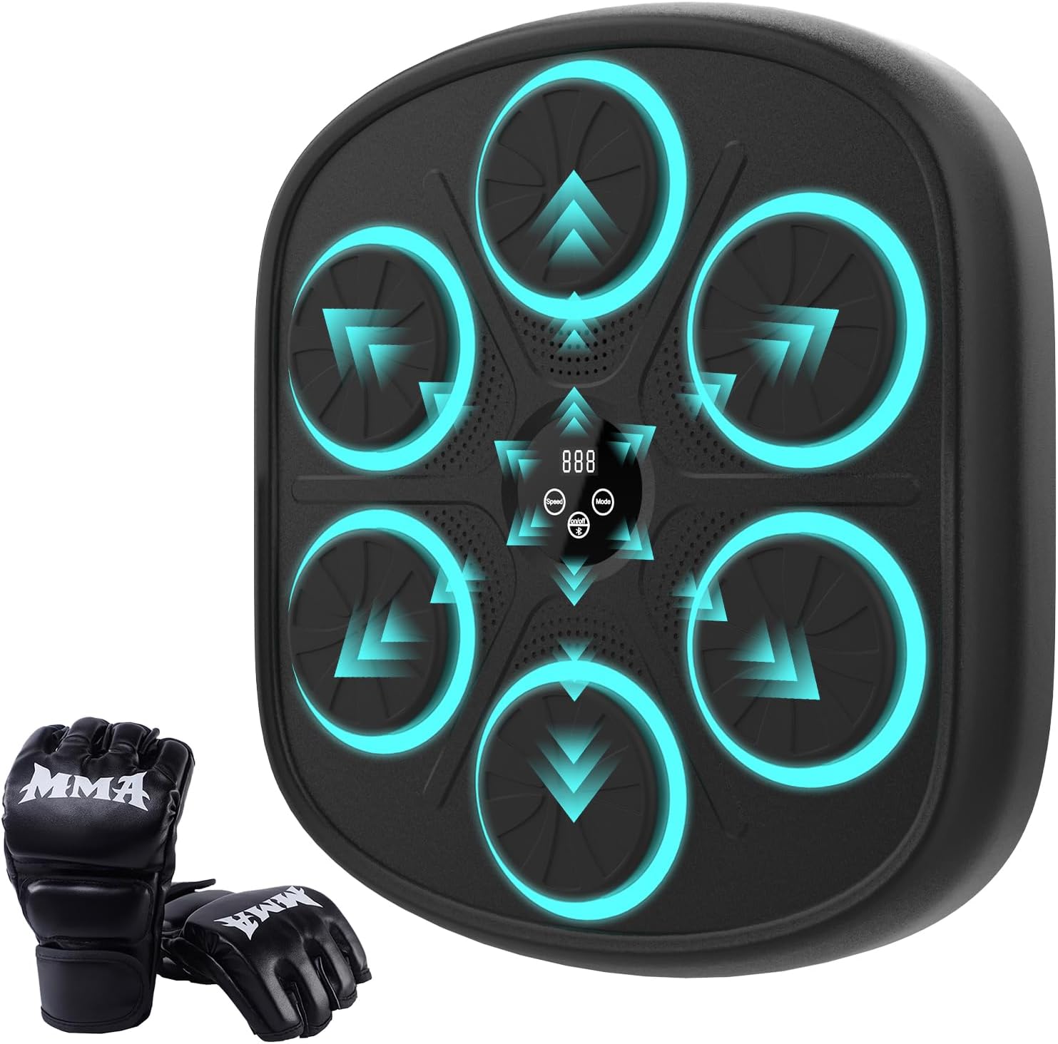 2025 New Model Smart Music Boxing Machine for Adults and Kids, Bluetooth Wall Mounted Punching Trainer with Gloves, 9 Modes & 9 Speeds for Home, Office, and Gym