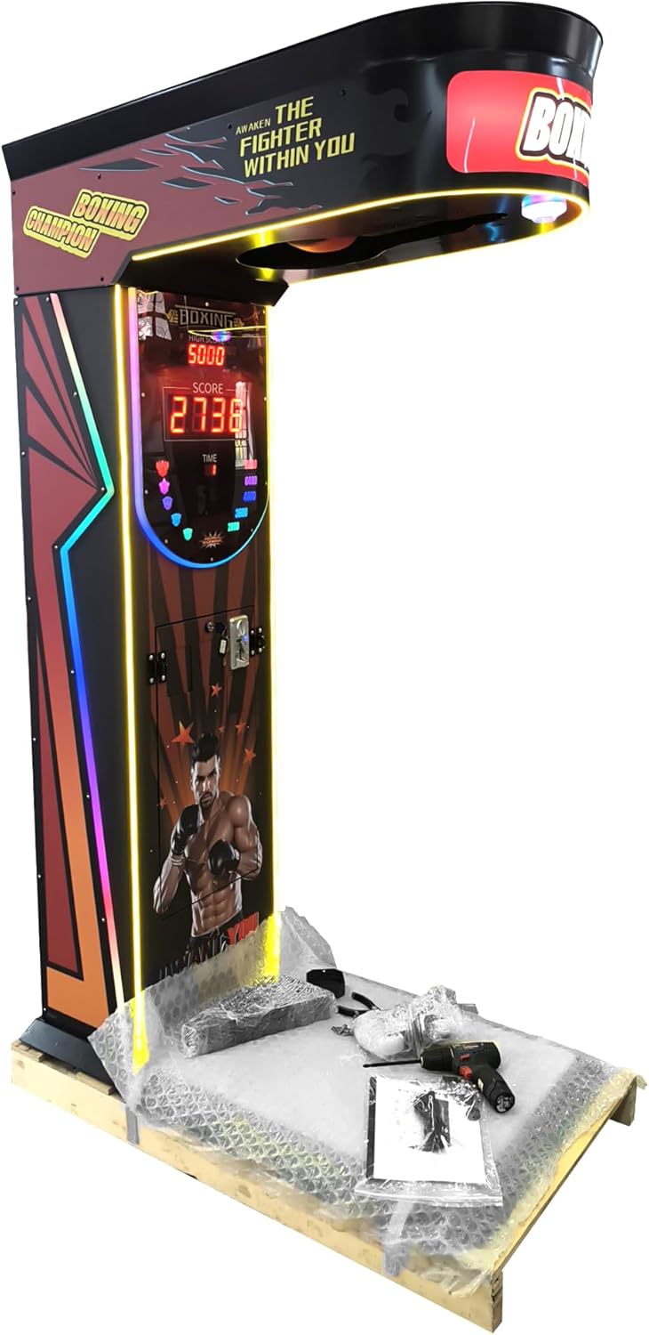 CREATIVE ARCADES Knockout Challenge Boxing Arcade Machine, Punch Out Pro - Full Size Commercial Arcade Machine