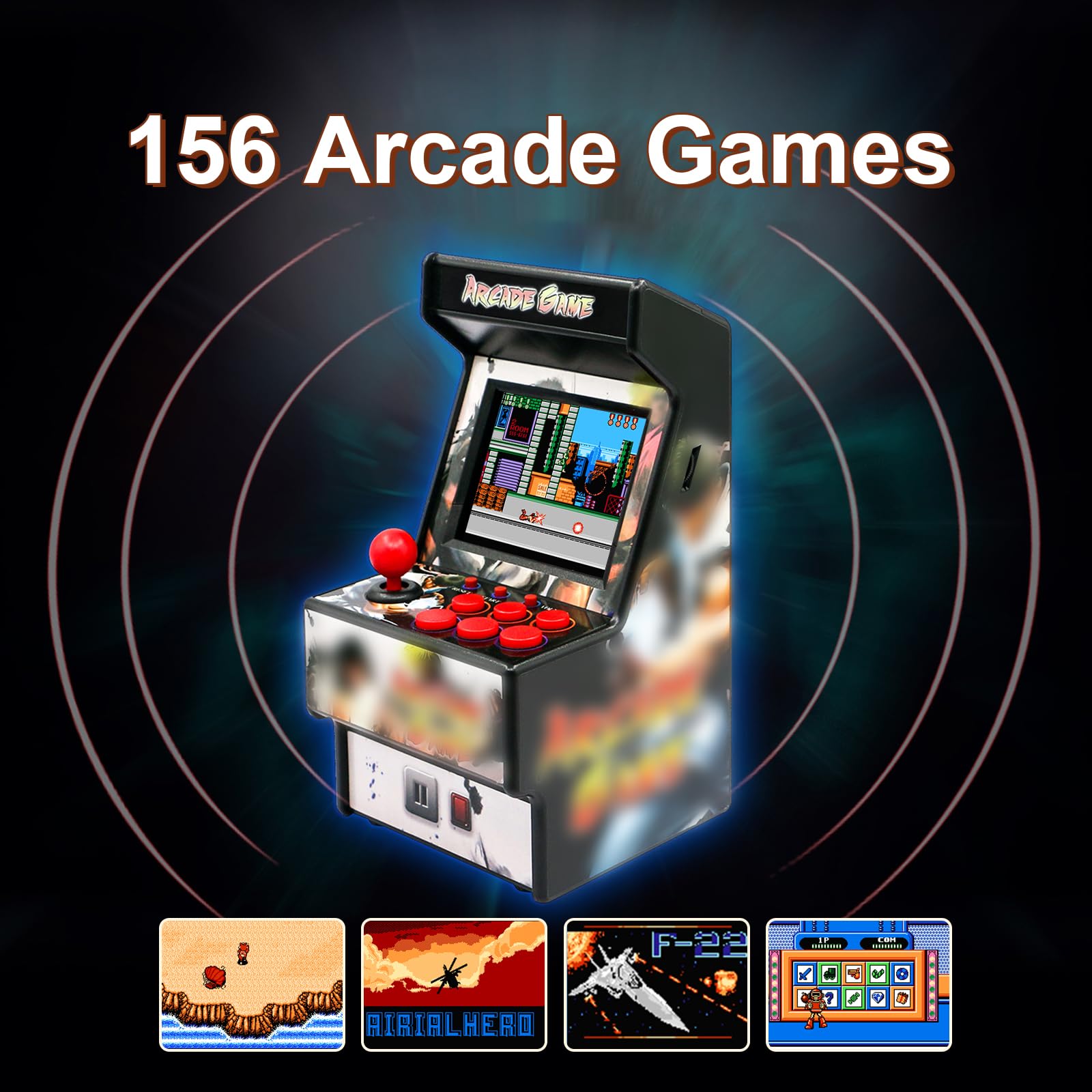 Retro Game Machine for Kids, Handheld Video Game Console with 156 Classic 16-Bit Games, 2.8" Color Screen Rechargeable Portable Gaming System, TV Output Support, Electronic Toy Gift for Boys
