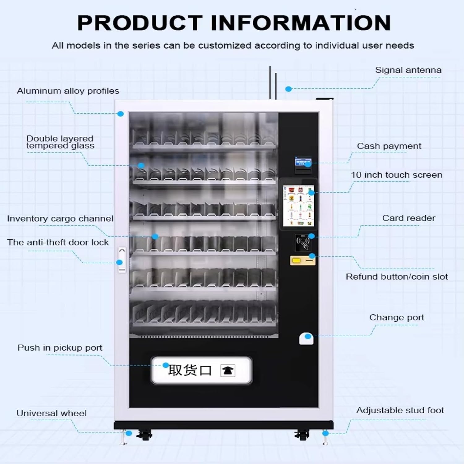 Vending Machines, Beverage Vending Machines with Card Readers - Vending Equipment for Hotels and Hospitals, Dispensing Soda, Coffee, and Milk