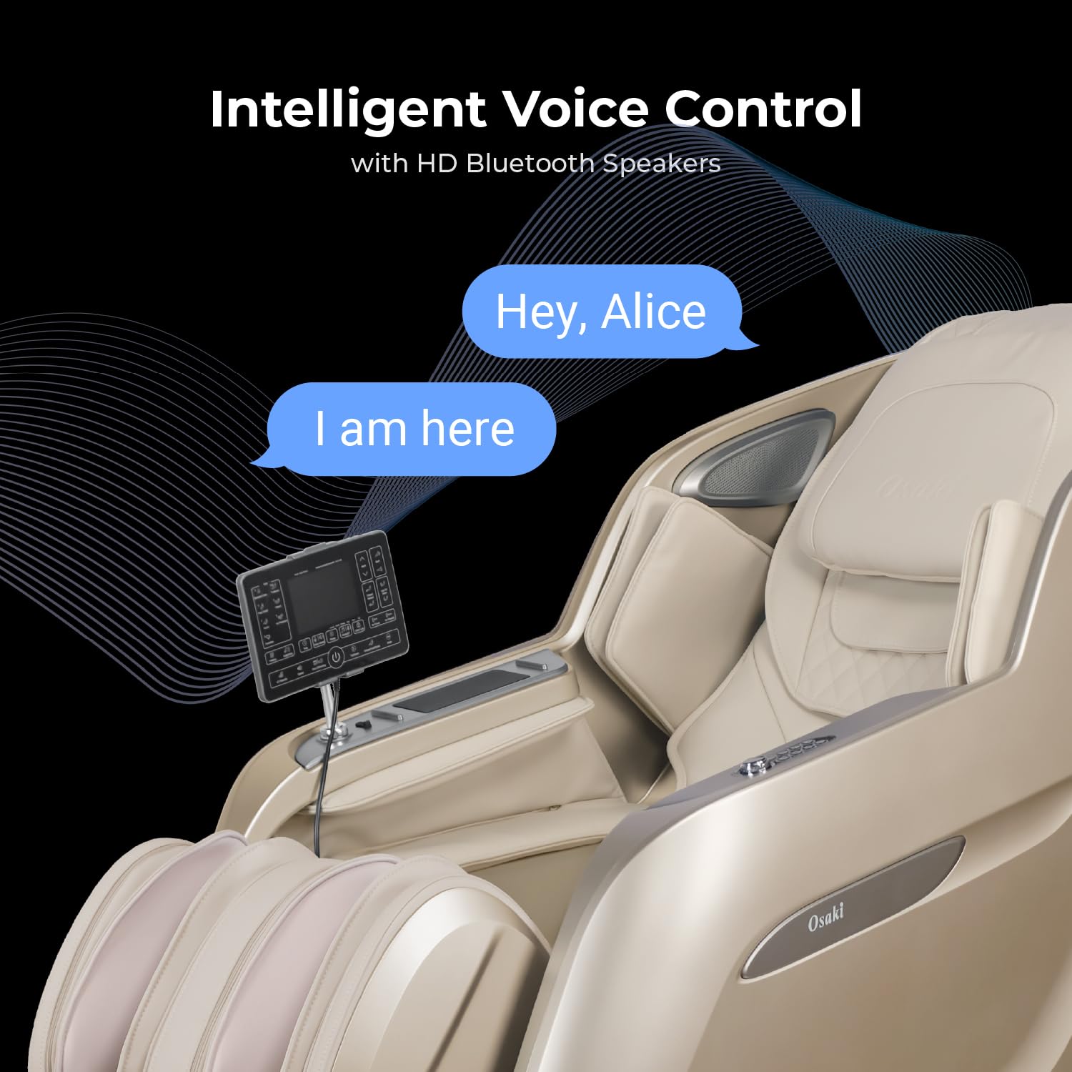 Osaki 4D Achilles l 360 Rotating Footrest l Full Body Massage Chair l Zero Gravity l 360 Kenading Calfrest l Lumbar Heating l Touchscreen Controller l Auto Body Scan l Bluetooth Speaker (Black)