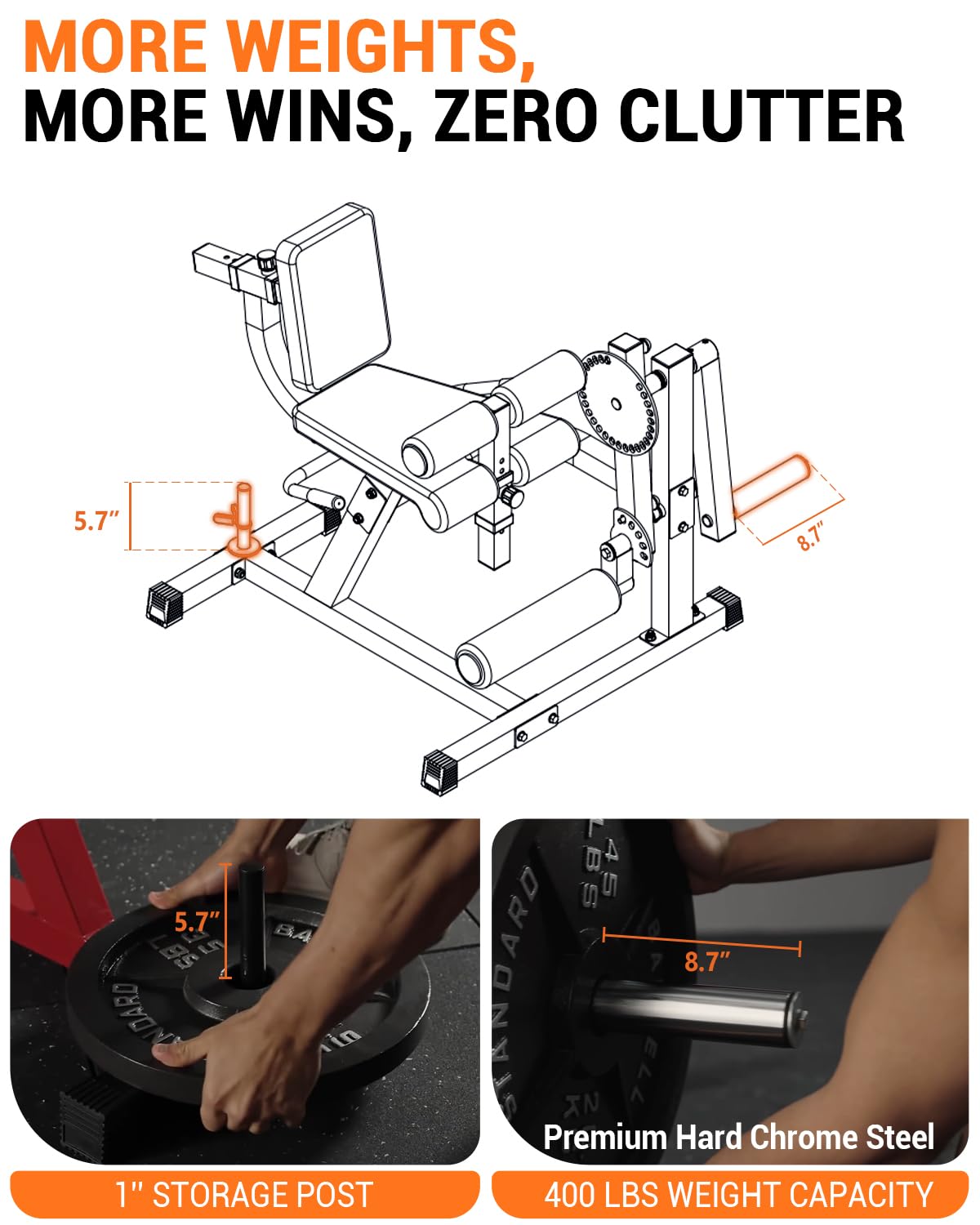 GMWD Leg Extension and Curl Machine, Lower Body Special Leg Machine, Adjustable Leg Exercise Bench with Plate Loaded, Leg Rotary Extension for Thigh, Home Gym Weight Machine