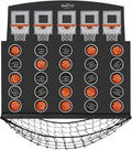 Swooc Games - Low Post Lineup™ | Wall Mounted Giant Basketball 4 In A Row w/ 5+ Games | Basketball Hoop For Room Wall Games | Game Room Games | Mini Basketball Hoop Indoor Connect | Four In A Row Game