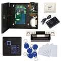 4 Doors RFID/Password Door Lock System Smart Access Control Keyless Entry Systems Keypad Reader Electric Magnetic Lock 110V Power Supply Box (Phone APP Remote Open Door)