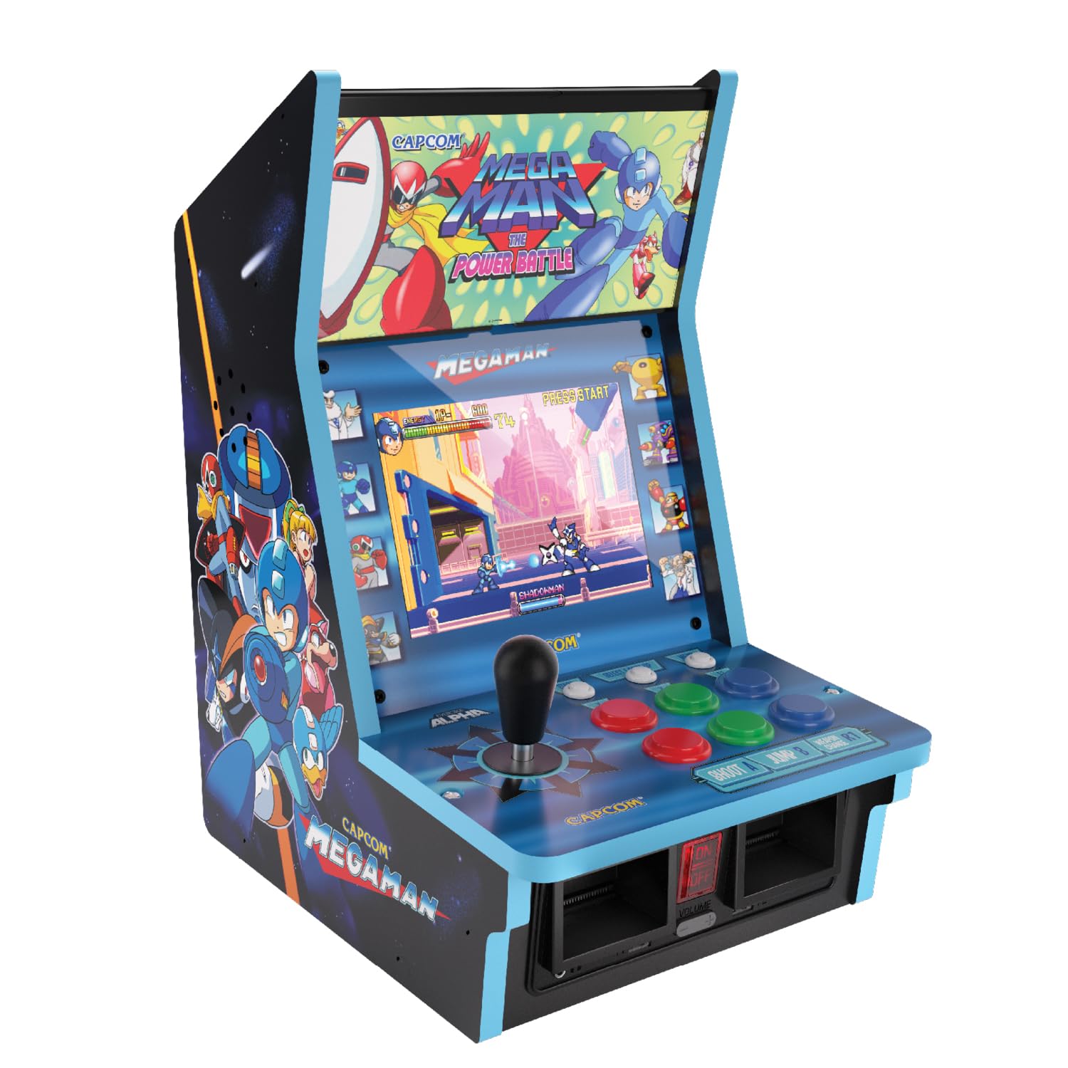 Evercade Alpha Street Fighter Bartop Arcade - Pre-assembled unit with Competition-Grade Arcade Controls + 8” High-Resolution IPS Screen