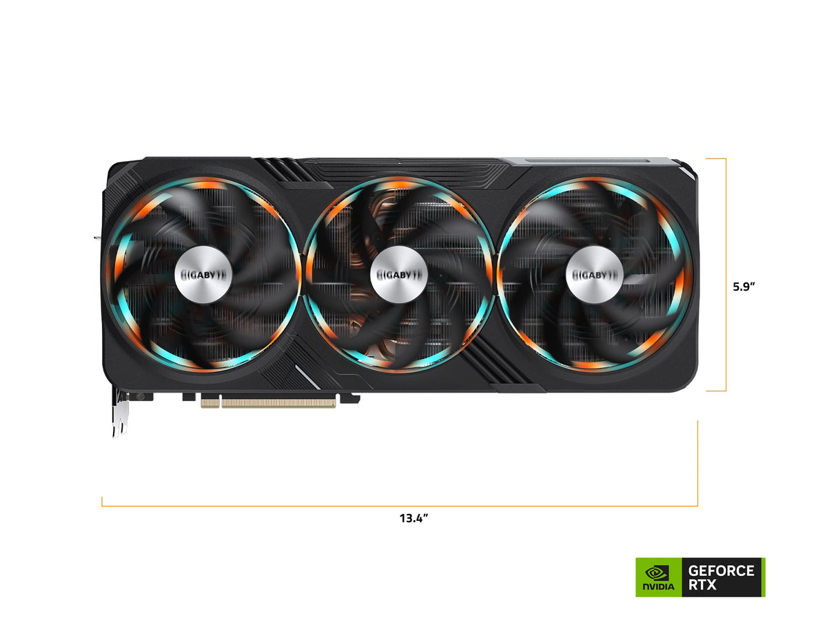 GIGABYTE GeForce RTX 5090 Gaming OC 32G Graphics Card, WINDFORCE Cooling System, 32GB 512-bit GDDR7, by NVIDIA, DisplayPort & HDMI - Video Output Interface, GV-N5090GAMING OC-32GD Video Card