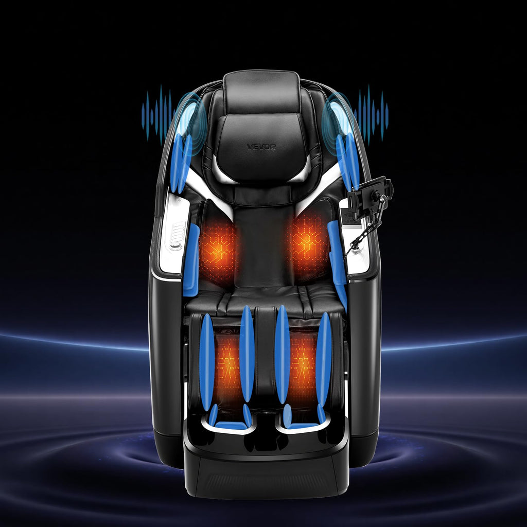 VEVOR Massage Chair - Full Body Zero Gravity Recliner with Multi Auto Modes, 3D Shiatsu, Heating, Bluetooth Speaker, Airbag, Foot Roller, and Touch Screen