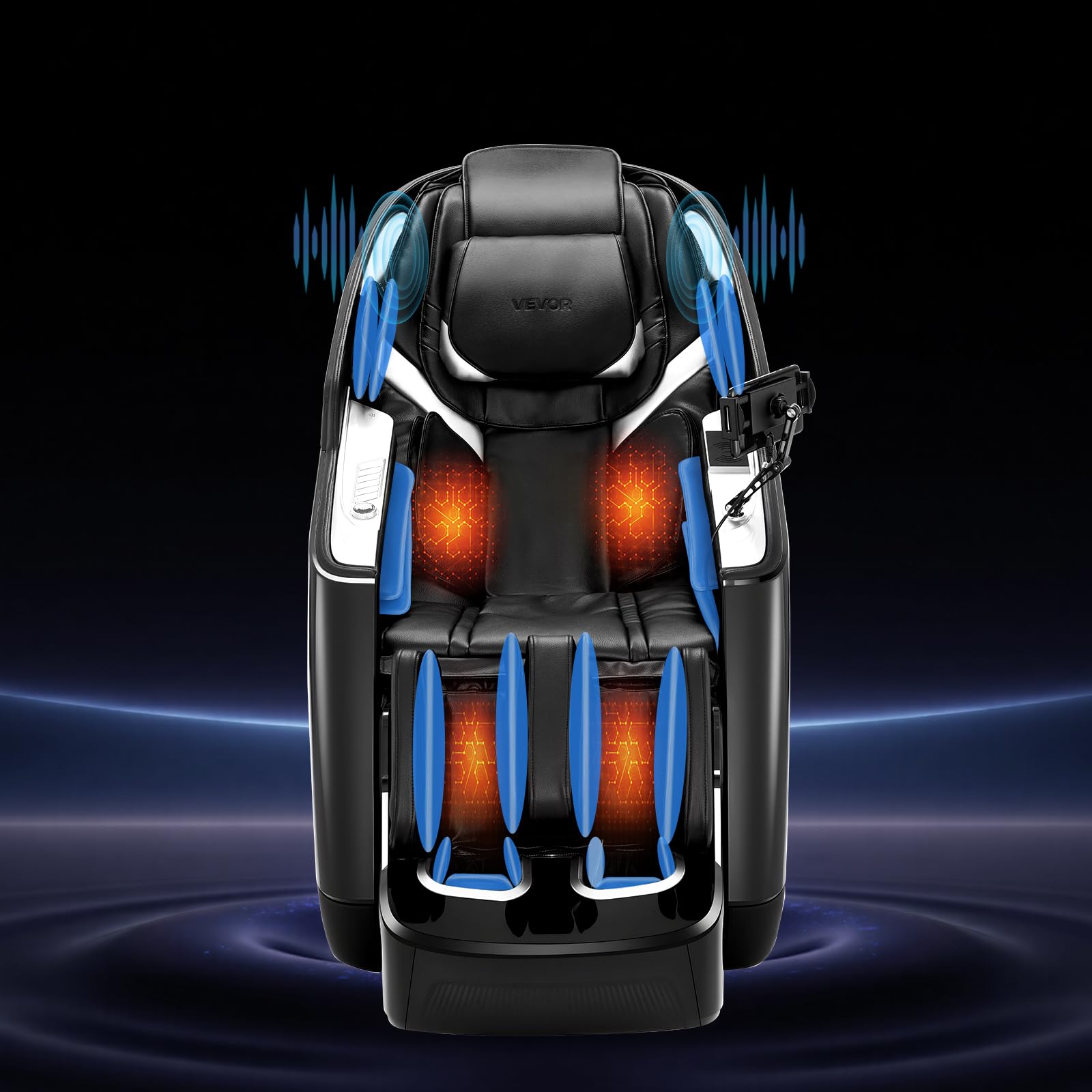 VEVOR Massage Chair - Full Body Zero Gravity Recliner with Multi Auto Modes, 3D Shiatsu, Heating, Bluetooth Speaker, Airbag, Foot Roller, and Touch Screen