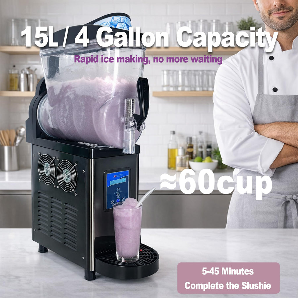 Slushie Machine Commercial 8Gal/30L, Slushy Machine Maker 900W, 2 Mods Margarita Frozen Drink Cocktail Maker for Restaurants, Bars, Cafes, Food Truck
