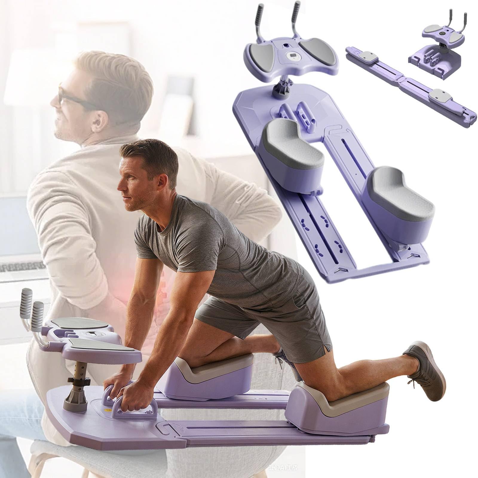 Spine Twist and Stretch Trainer 6-in-1 Crawling Training Machine for Core Training & Spine Decompression 3 Level Full Body Workout with LED Counter 500LBS Capacity Back Pain Relief Home Gym 5–10d
