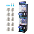 VEVOR Claw Crane Machine, Medium-Sized Arcade Game Machine with Claw + Grabber Double-Layer, Light & Sound, Toy Candy Grabber Prize Dispenser Vending Toy, for Commercial Home Cinema, Black Purple