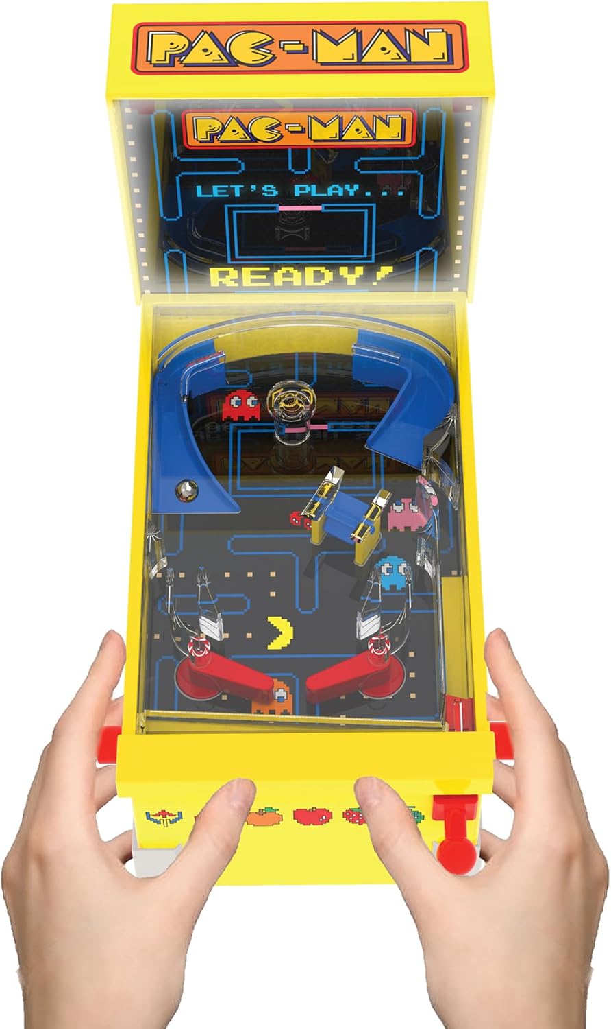 Pac-Man: Mini Arcade Pinball - Deluxe Collector Series, Lights & Sounds, Classic Tabletop Game, Skill Shot Challenges, Licensed Toy, Adults & Kids 3+