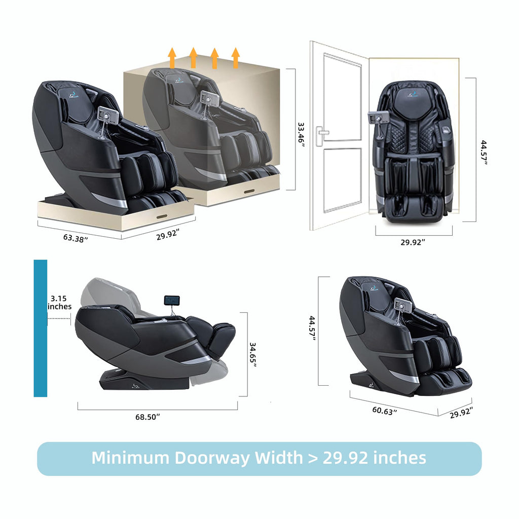 MassaMAX 2026 4D Massage Chair, Full Body Recliner with OTA Cloud Tech, Deep Yoga Stretch, 27 Auto Modes, 55" SL Track, APP & AI Voice Control, Auto Footrest, Zero Gravity, and Heating for Relaxation