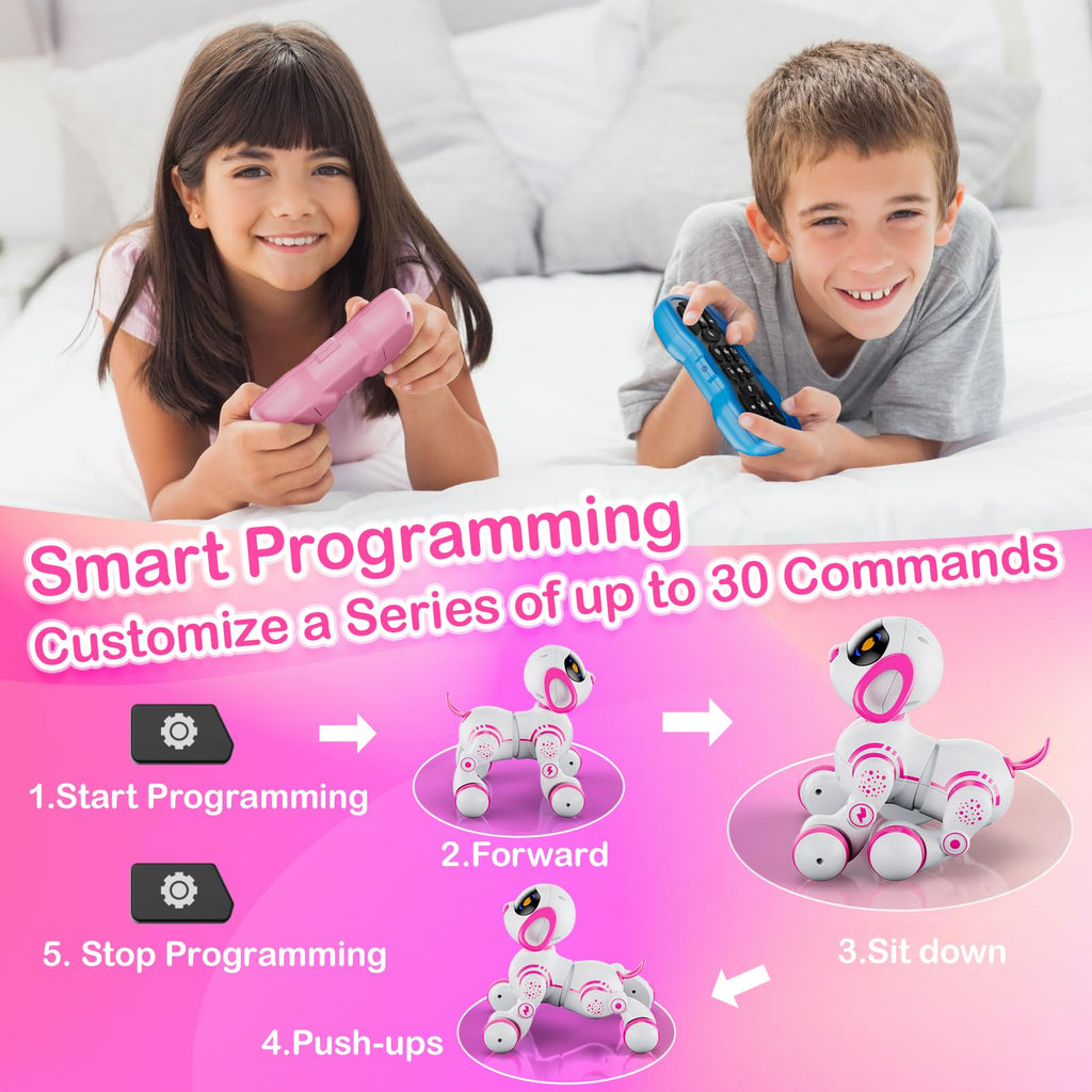 Contixo R3 Robot Dog Kids Toy - Remote Control Robots Interactive Smart Dancing Toy for Kids Boys Girls Toddler Age 3-12 Year Old Robotic Pet Birthday Gifts for Children Blue
