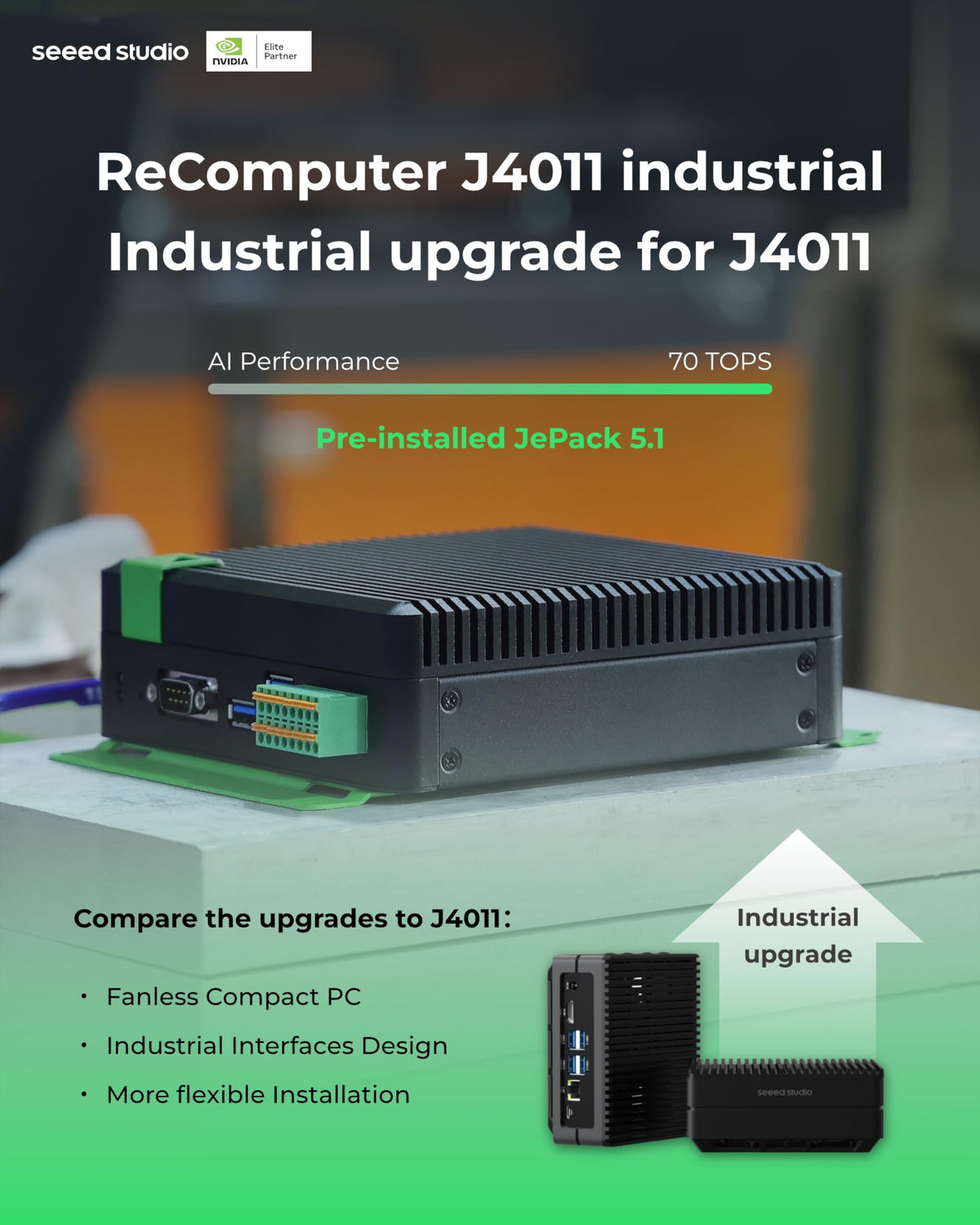 reComputer Super J4012 - Advanced Edge AI Computer with NVIDIA Jetson Orin NX 16GB