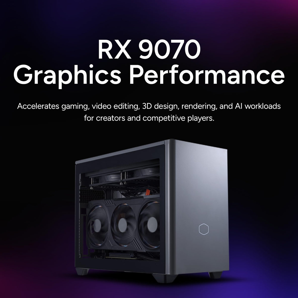 Cooler Master NR2 Pro Gaming PC – AMD RYZEN 7 7800X3D, NVIDIA GeForce RTX 5070 12GB, 32GB DDR5 6000MHz, 2TB Gen4 M.2, Windows 11, V850 SFX Gold PSU, Compact Mini ITX Desktop PC