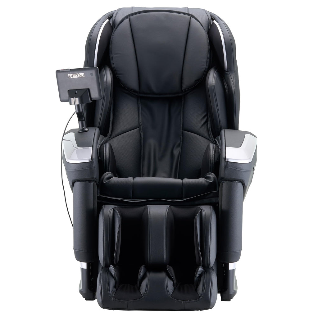 FUJIIRYOKI Cyber Relax Ai 5D Massage Chair - Advanced Massage Technology, Relaxing, Therapeutic, Home & Office, Stainless Steel Base, Polyurethane Foam, Accommodates 6'4" (Onyx)