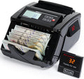 BODIOO Professional Money Counter Machine with UV/MG/IR/DD Detection, High-Speed 1000 Bills per Minute, USD and EUR Support, External LCD Display,Black