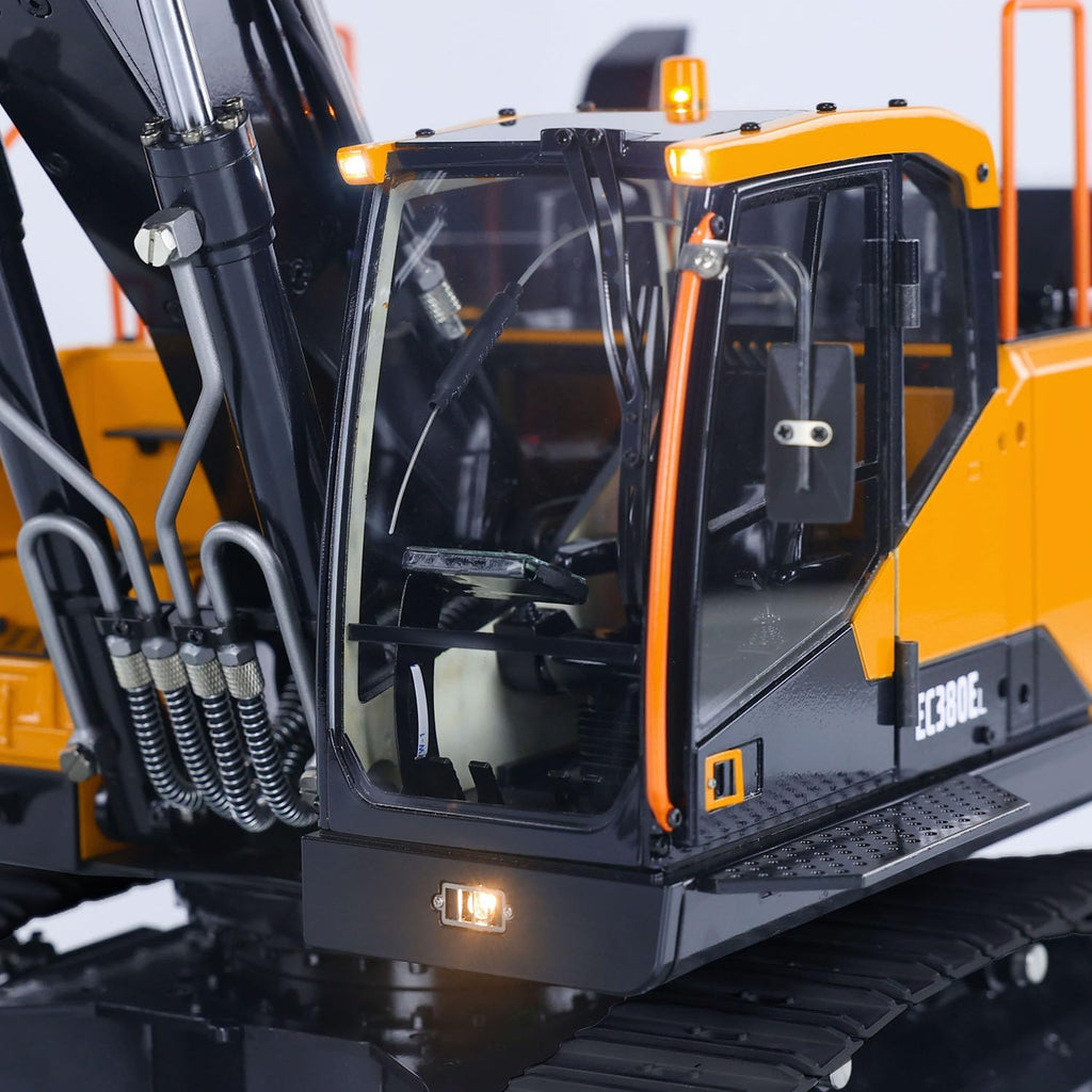 TOUCAN RC HOBBY 1/14 Remote Control Hydraulic Excavator EC380 2.4G 9CH RC Diggers Assembled Model Claw Ripper Construction Car Machine for Adult