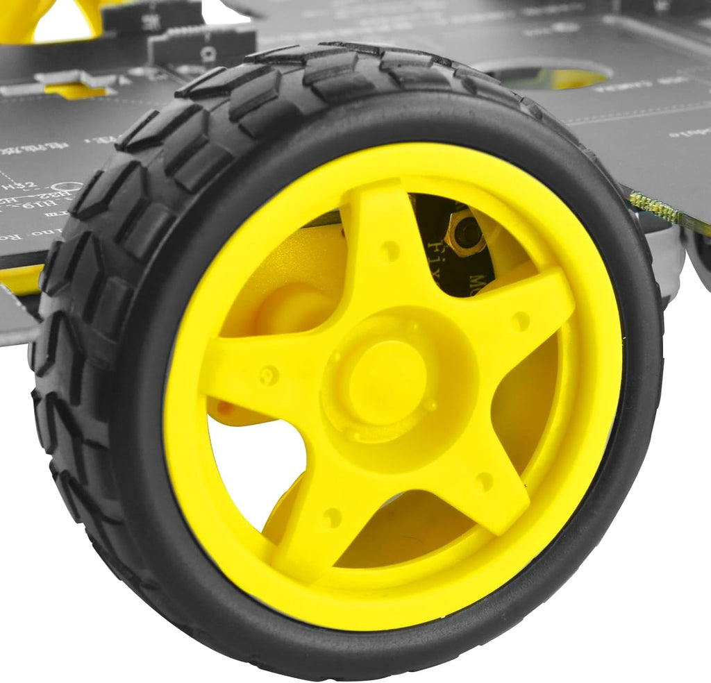 4WD Smart Robot Car Chassis Kit for Arduino Raspberry Pi DIY Programmable TT Motor, Robotics Educational Kit for Teens Adults Hobbyists Robot Chassis
