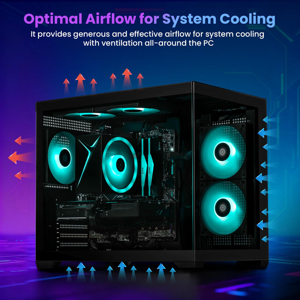 STORMCRAFT Sirius AI Gaming Desktop,AMD R7-8700F,RTX 5060,32GB DDR5,1TB SSD