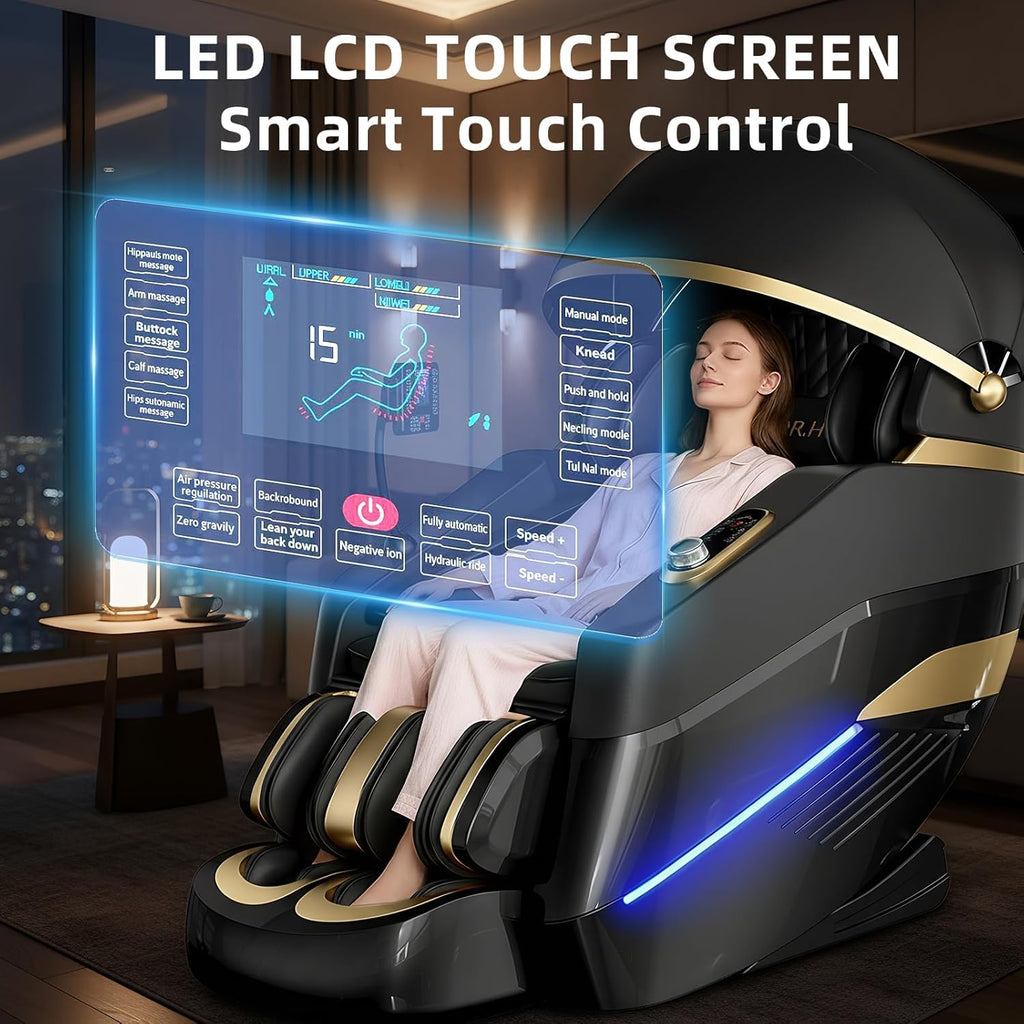 2026 Upgrade Massage Chair sleeping pod Full Body,Zero Gravity 3D SL-Track Shiatsu Massage Recliner Chair Built-in Heat System Airbag Massage with Body Scan, Deep Yoga Stretch, Foot And Back massage