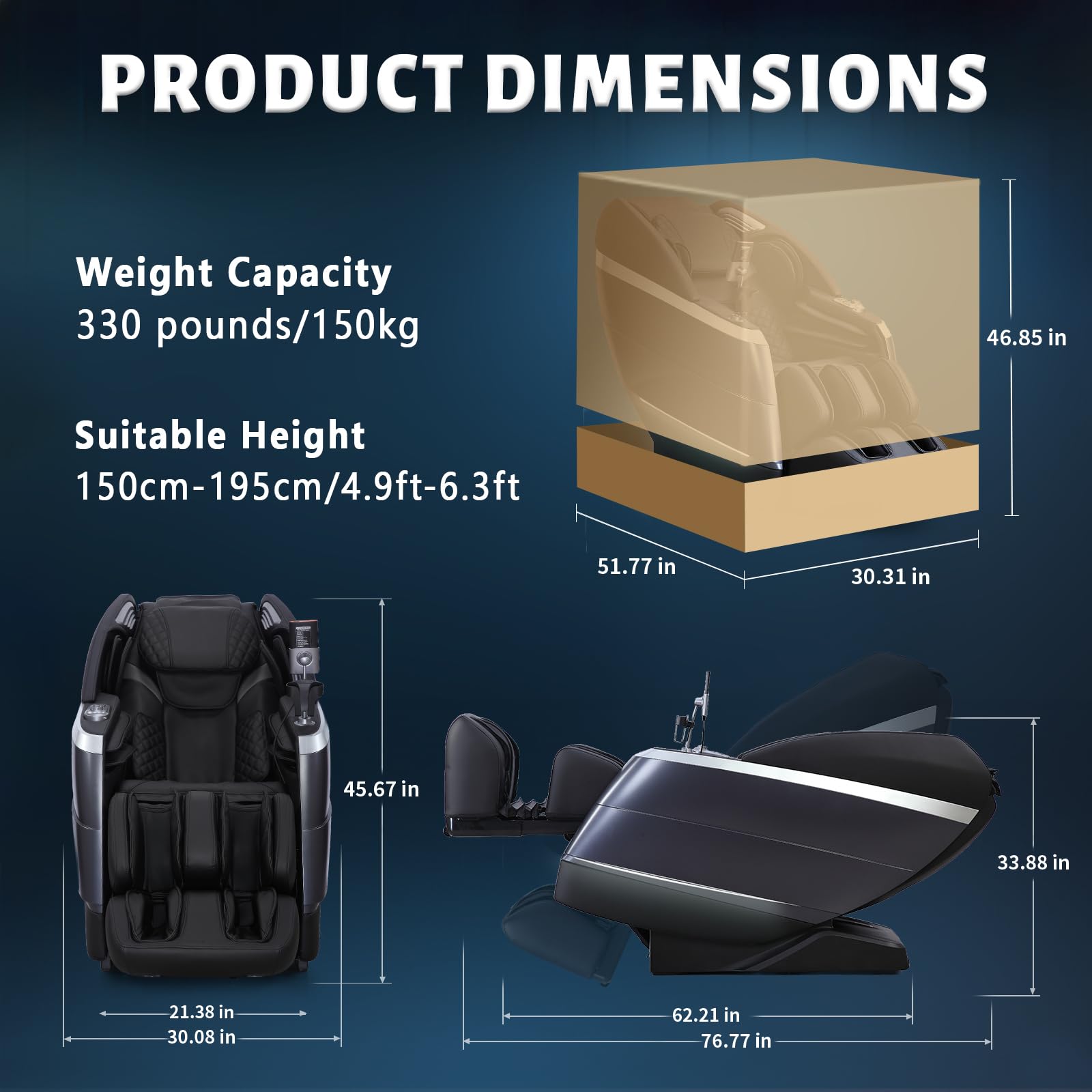 HealthRelife 4D Massage Chair Full Body, 166° Flexible Track, 18 Modes, 11 Techniques, 36 Airbag Massage, with Yoga Stretch, Foot Massage, Zero Gravity Massage Recliner（Beige）