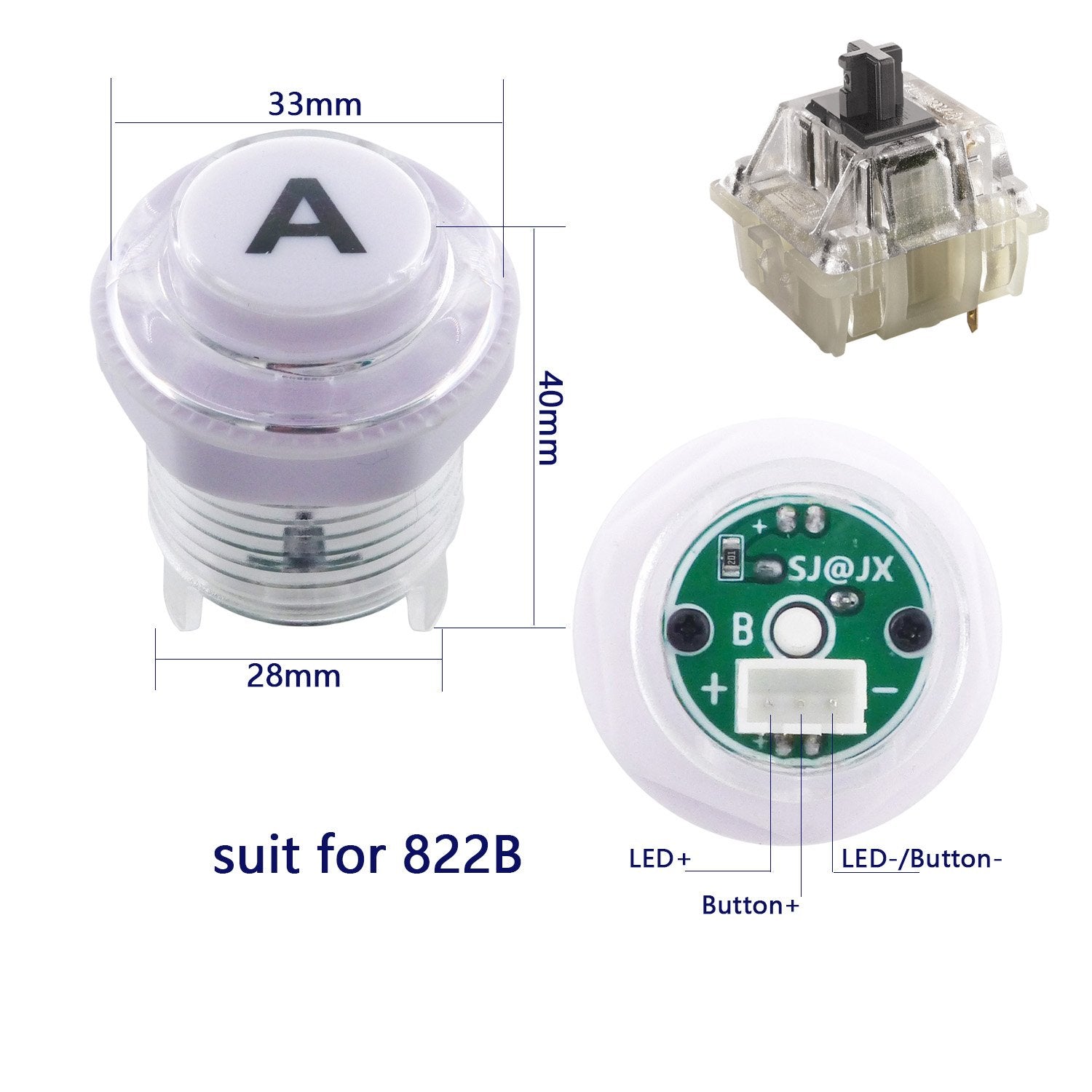 2 Player LED Arcade Game DIY Kit Mechanical Keyboard Switch PC MAME Raspberry Pi LED Button Fighting Joystick Controller Zero delay USB Encoder Retropie