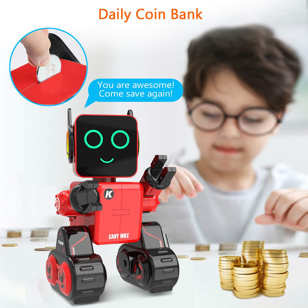 okk Robot Toy for Kids, Smart RC Robots for Kids with Touch and Sound Control Robotics Intelligent Programmable, Robot Toy with Walking Dancing Singing Talking Transfering Items for Boys Girls (White)