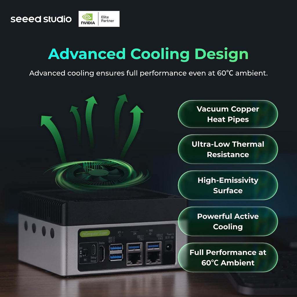 reComputer Super J4012 - Advanced Edge AI Computer with NVIDIA Jetson Orin NX 16GB