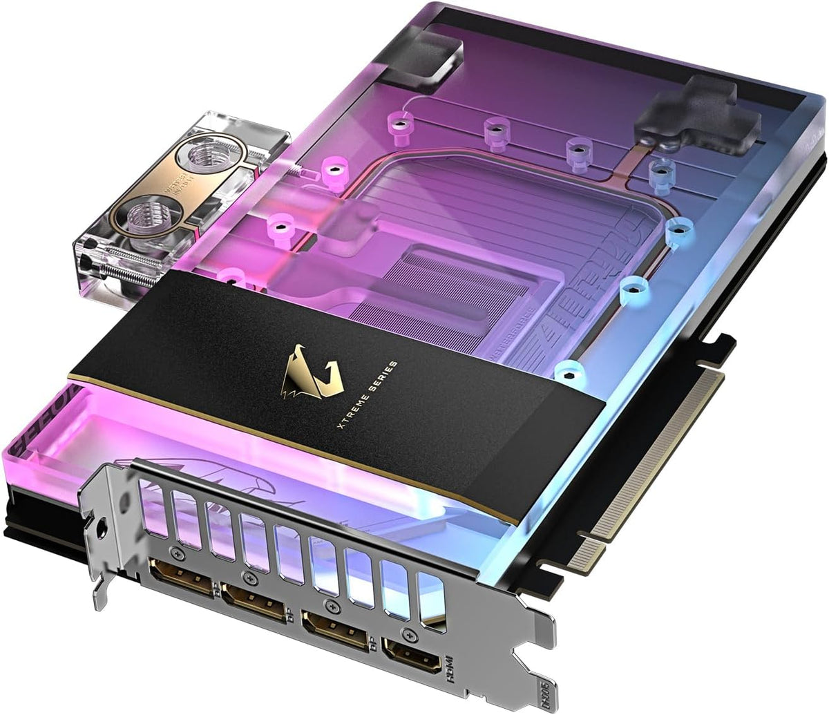 Gigabyte Aorus GeForce RTX 5090 Xtreme Waterforce WB 32G Graphics Card - 32 GB GDDR7, 512 Bit, PCI-E 5.0, 2655 MHz Core Frequency, 3 x DP 2.1a, 1 x HDMI 2.1b, NVIDIA DLSS 4, GV-N5090AORUSX WB-32 GD