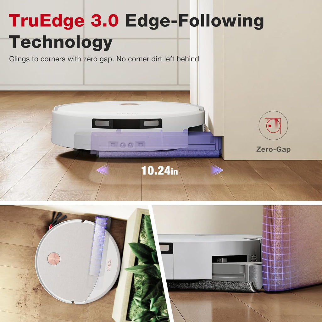 Yeedi M16 Infinity Robot Vacuum and Mop, 30000Pa Suction, Self-Cleaning Roller Mop, ZeroTangle 4.0 for Pet Hair, Self-Emptying Omni Station, AI Obstacle Avoidance