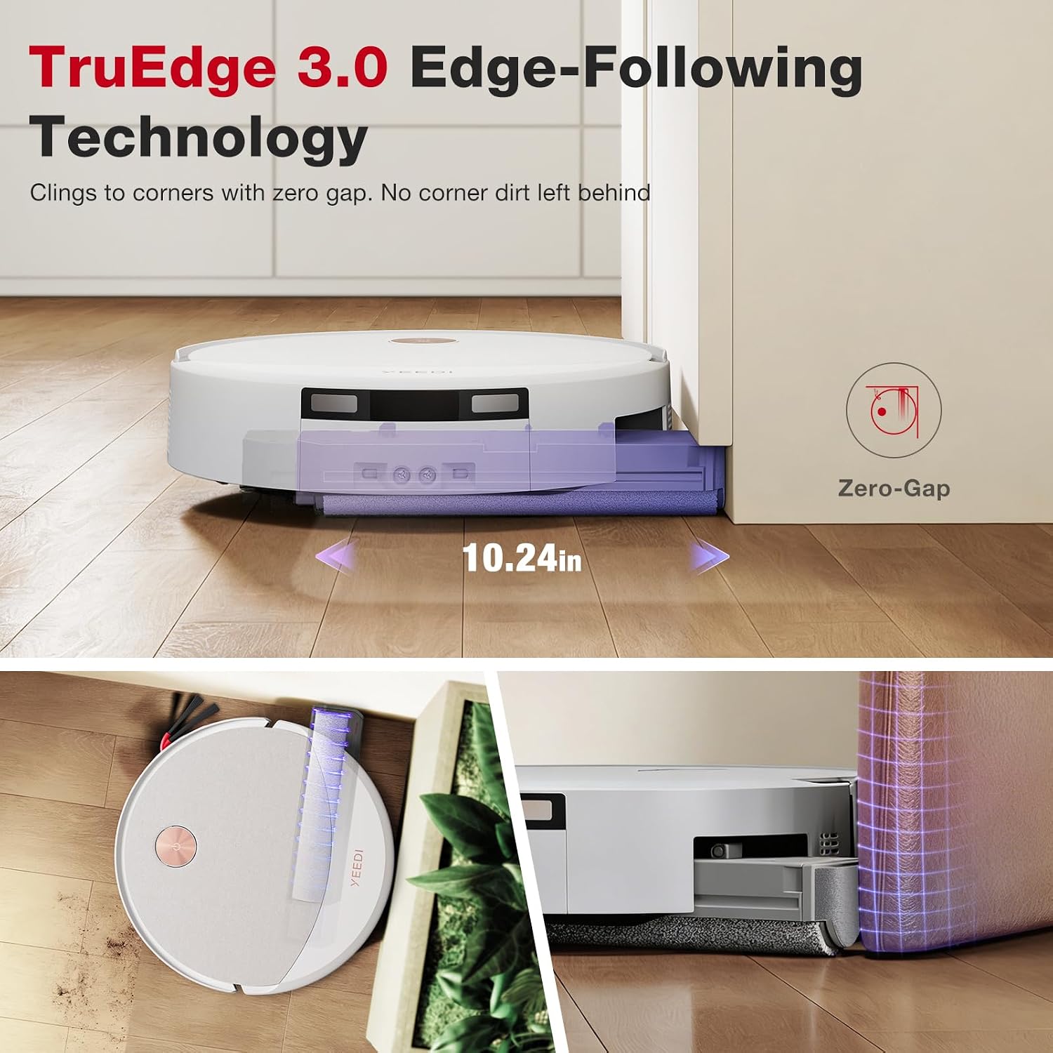 Yeedi M16 Infinity Robot Vacuum and Mop, 30000Pa Suction, Self-Cleaning Roller Mop, ZeroTangle 4.0 for Pet Hair, Self-Emptying Omni Station, AI Obstacle Avoidance