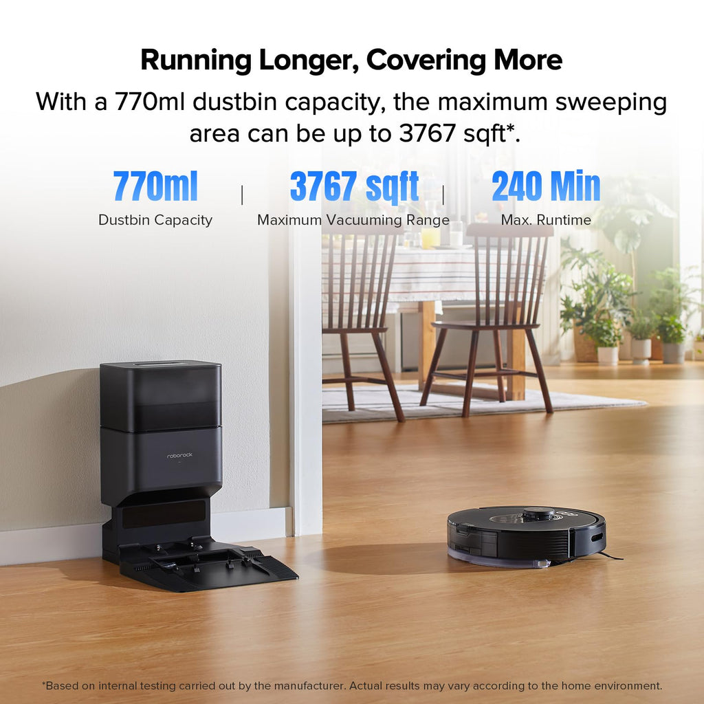 roborock Saros 20 Robot Vacuum and Mop, 36,000 Pa, 3.46 in Double-Layer Threshold, 3.14’’ Ultra Slim, Zero-Tangle, 212°F Hot Water Wash, AI Powered Smart Cleaning for Carpet, 300+ Obstacle Avoidance