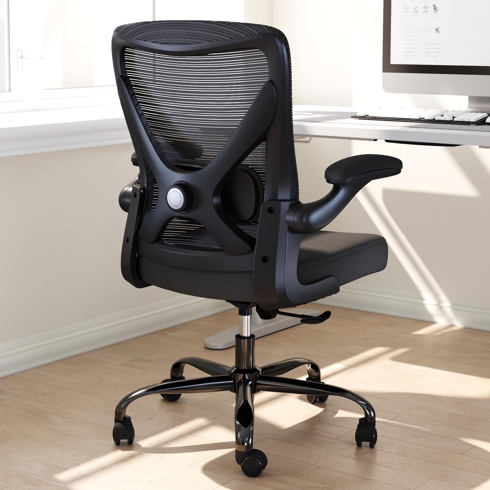 Ergalithic Ergonomic Office Chair - X-Shaped Computer Desk Chairs Comfy, Mesh High-Back Gaming Chair with Adjustable Lumbar Support, Executive Task Chair for Adults, Comfortable for Long Hours