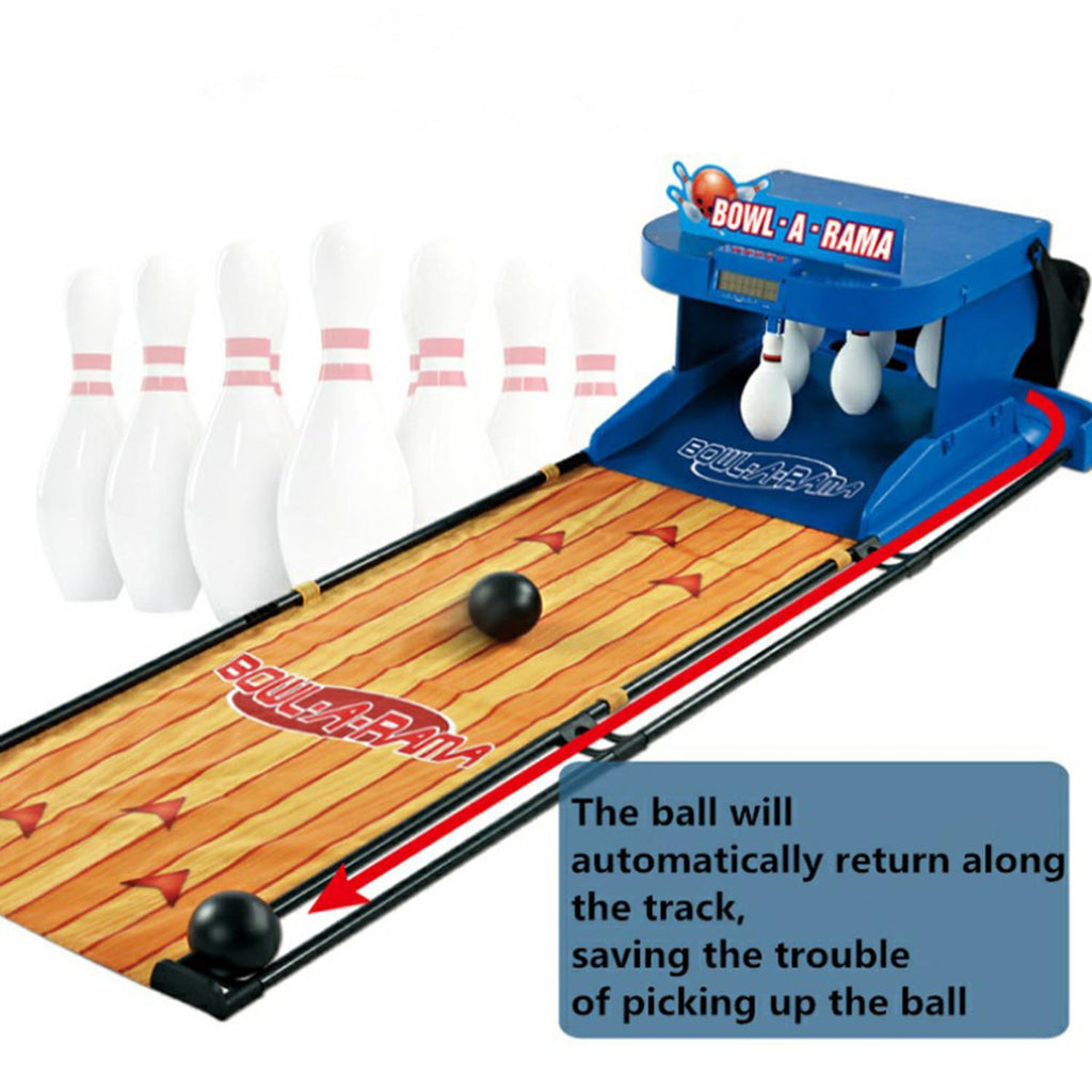 Electronic Bowling Alley Game, Indoor Bowling Ball Sports Game Console with LED Electronic Scoreboard, with Automatic Reset, Lighting, Simulation Sound Effect, for Children and Adults,3.5m
