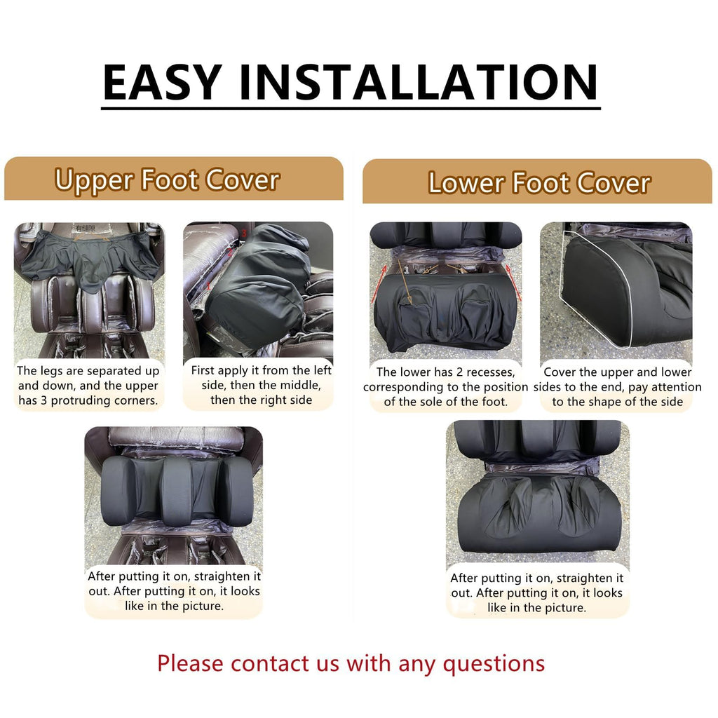 Full Body Massage Chair Cover-Shiatsu Slipcover Recliner Chair Cover,Universal Washable Stretch Fabric Armchair Slipcovers,Dust Protection Sofa Covers,Brown,Body
