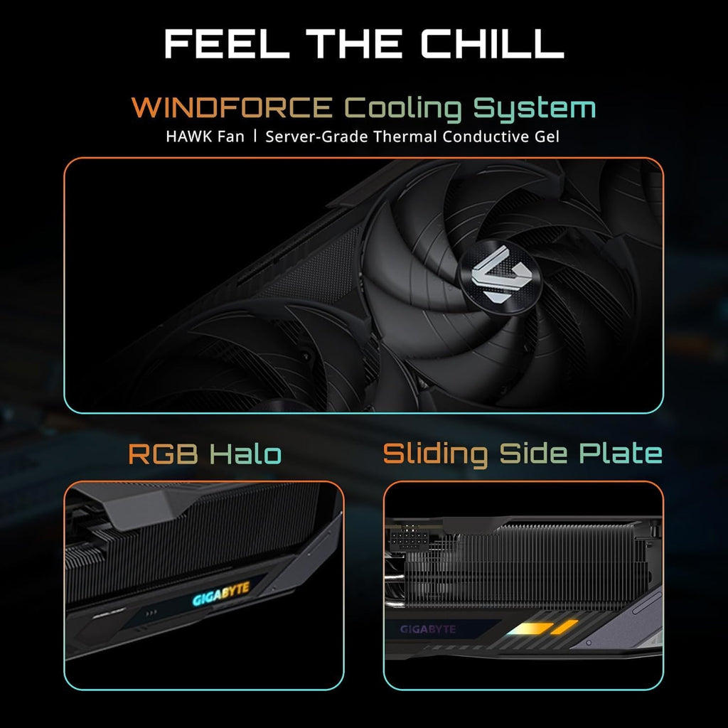 GIGABYTE GeForce RTX 5080 Gaming OC 16G Graphics Card, WINDFORCE Cooling System, 16GB 256-bit GDDR7, GV-N5080GAMING OC-16GD Video Card
