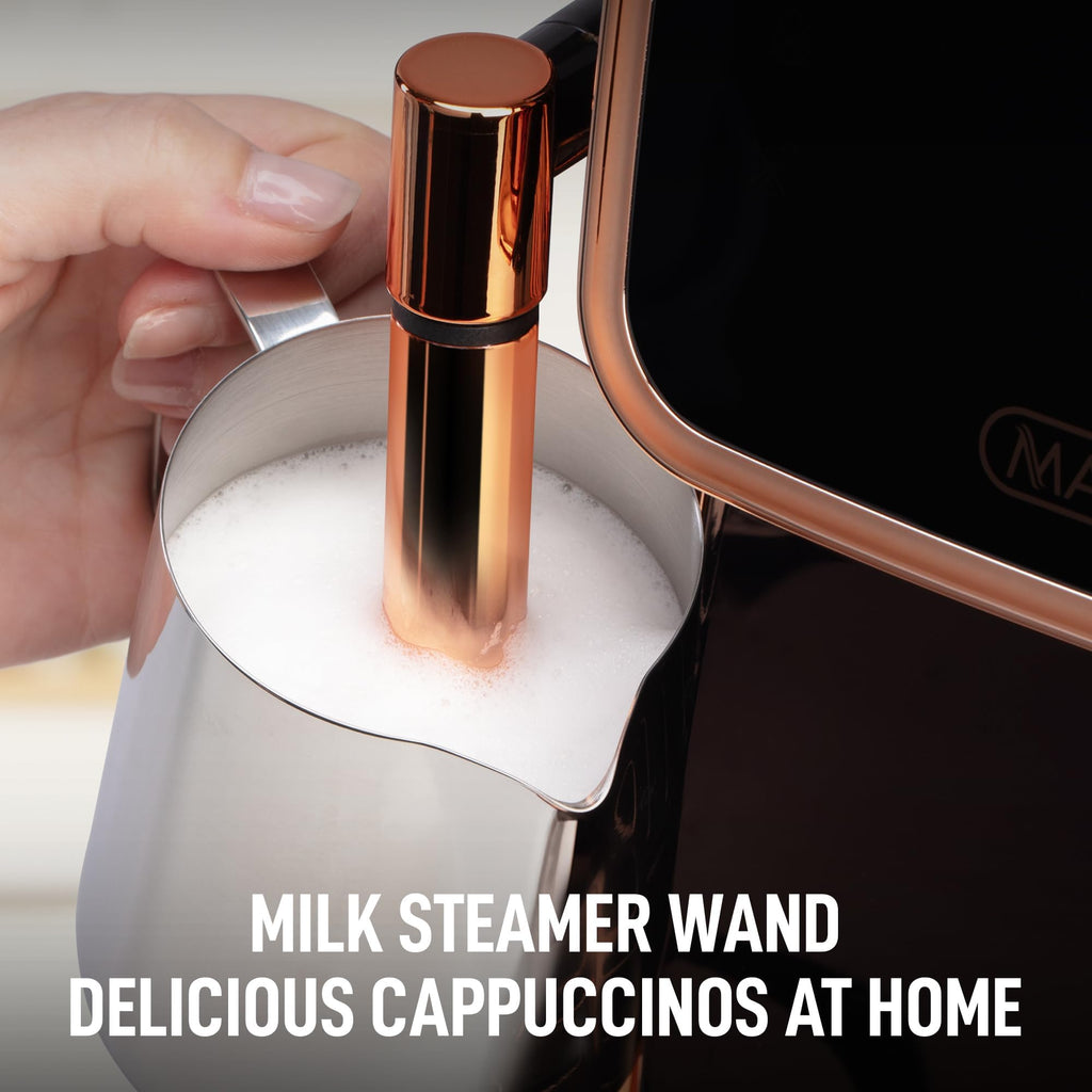 Zulay Magia Super Automatic Espresso Maker Machine with Grinder - 19 Fully Customizable Coffee Options, Auto Cleaning, Milk Foam System - for Latte, Cappuccino - Ultra LUX - White (13.7x17.7x9.4)