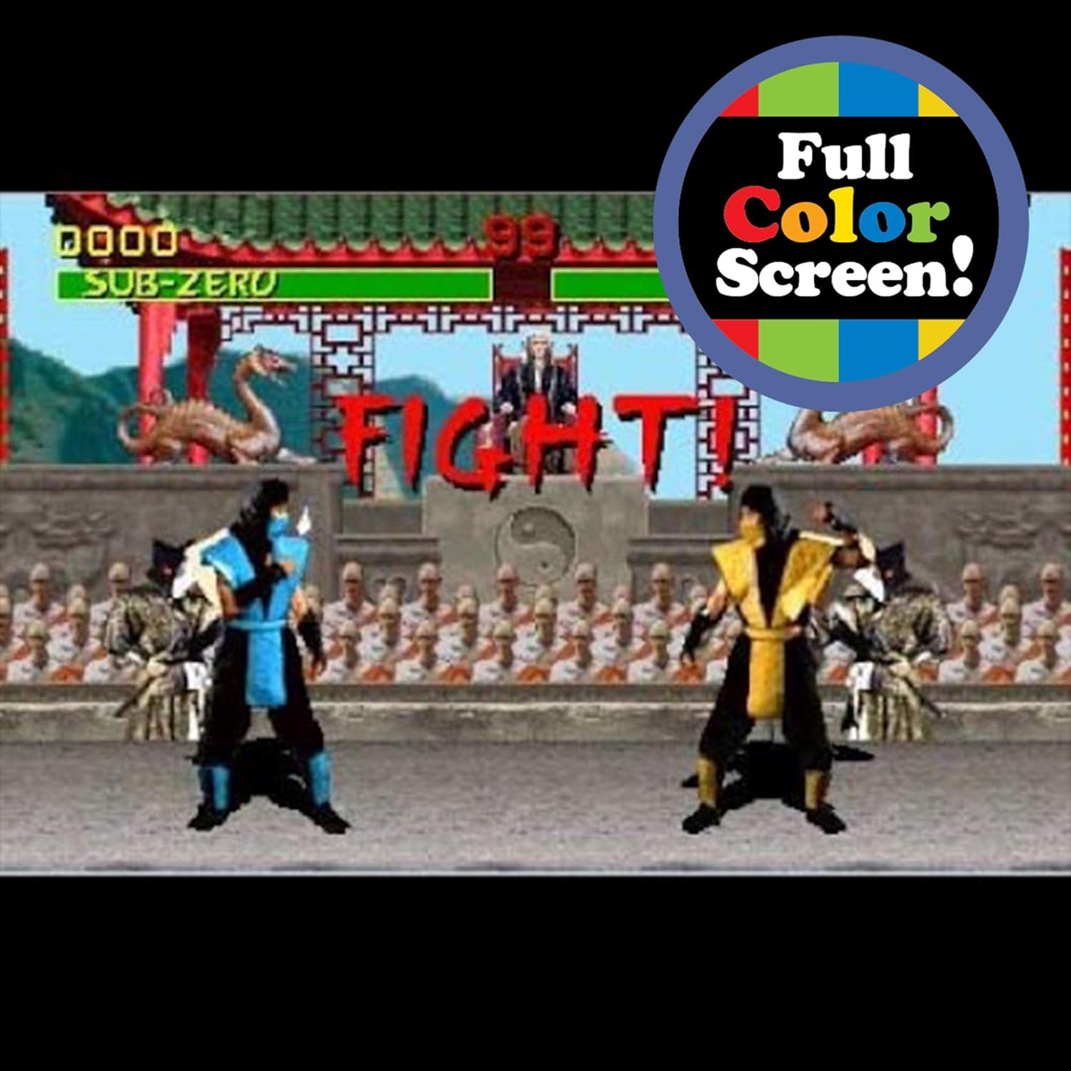 Basic Fun Arcade Classics Mini Mortal Kombat – Retro Handheld Game with Joystick, Screen & Sound – For Fans & Collectors