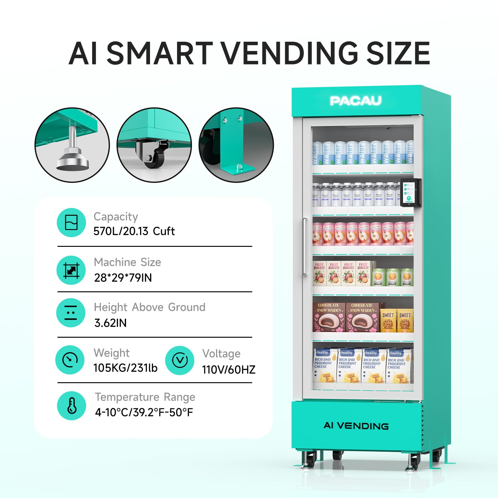 Commercial Vending Machine for Sale, Refrigerated Vending Machine Snacks and Drinks Combo with Credit Card & NFC Payment, Vending Machine for Home or Office