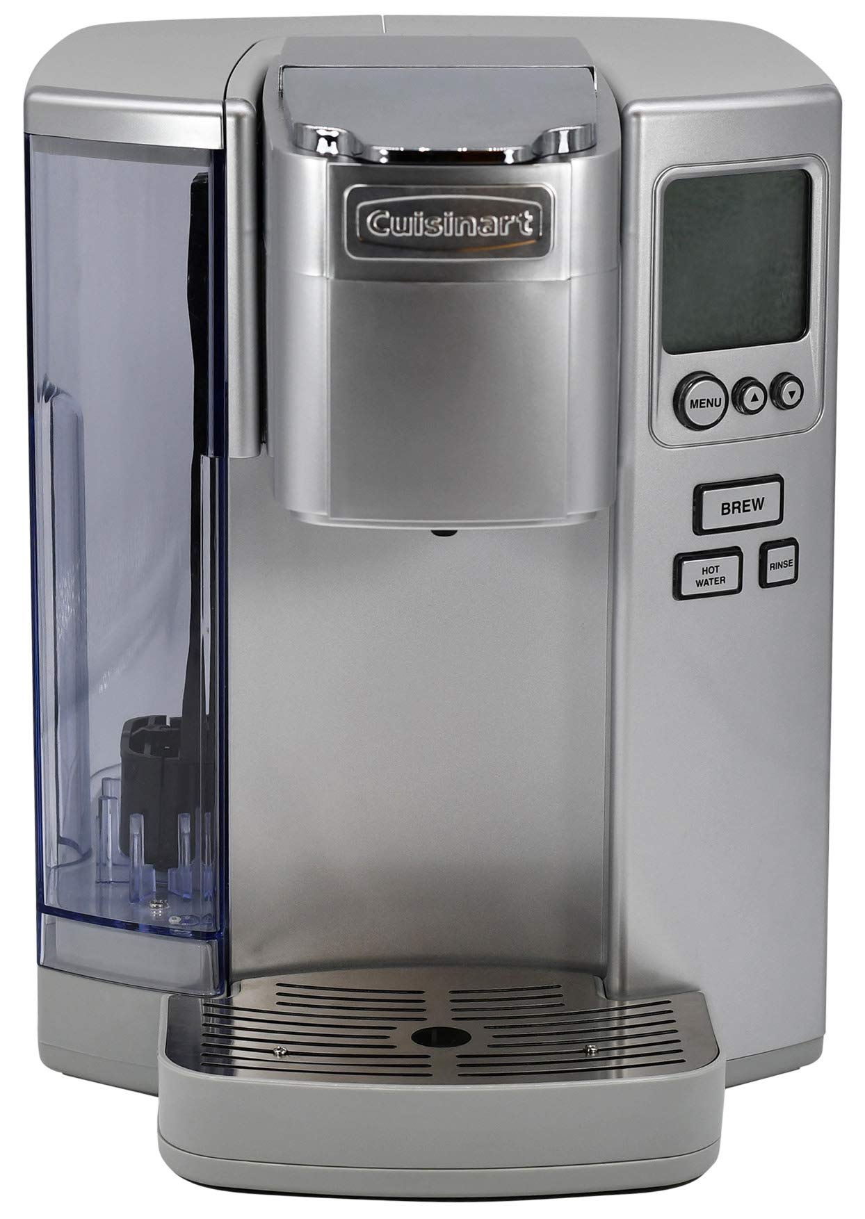 Cuisinart Coffee Maker, Single Serve 72-Ounce Reservoir Pod Coffee Machine, Programmable Brewing & Hot Water Dispenser, 5 Cup-Size Settings, Stainless Steel, SS-10P1, Silver