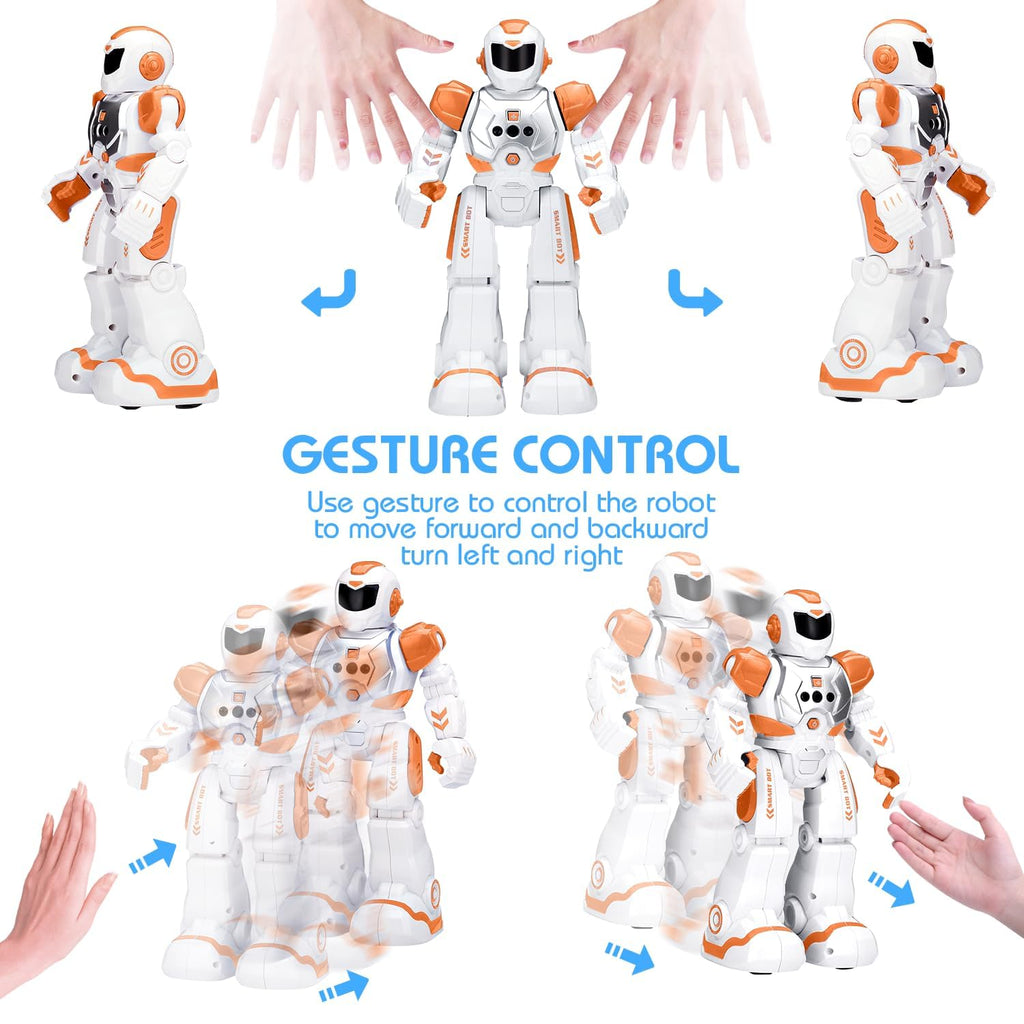 KingsDragon Robots Toy for Kids, RC Gesture Sensing Toy, Interactive Walking Singing Dancing Robot Birthday Presents for Boys Girls Age 6 7 8 9 Years Old