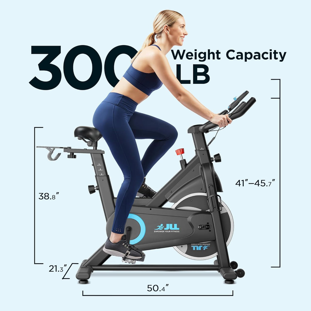 JLL Magnetic Exercise Bike - Indoor Stationary Cycling Bike with SunnyFit App, Comfortable Seat, Indoor Cycling Bike for Home Gym