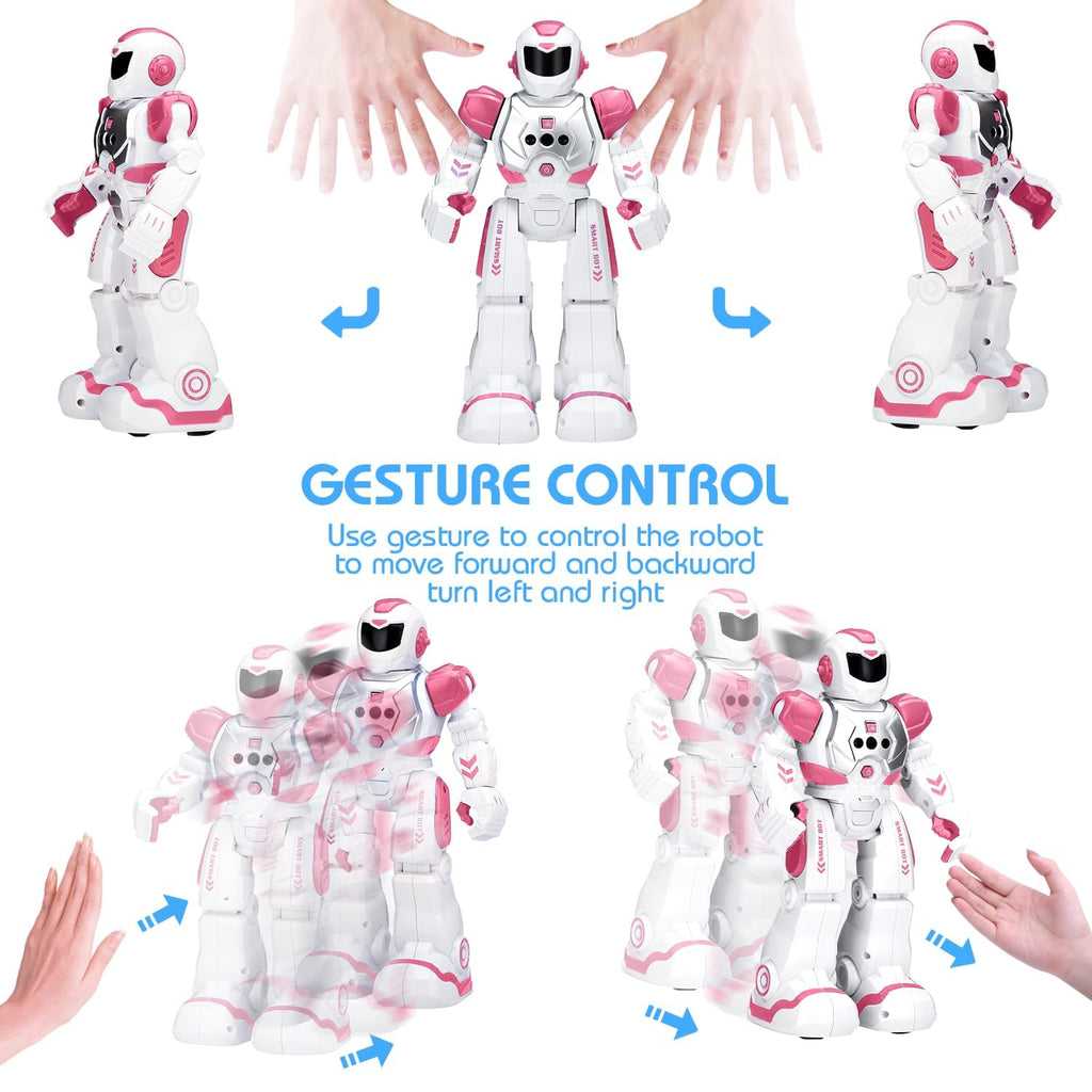 KingsDragon Robots Toy for Kids, RC Gesture Sensing Toy, Interactive Walking Singing Dancing Robot Birthday Presents for Boys Girls Age 6 7 8 9 Years Old