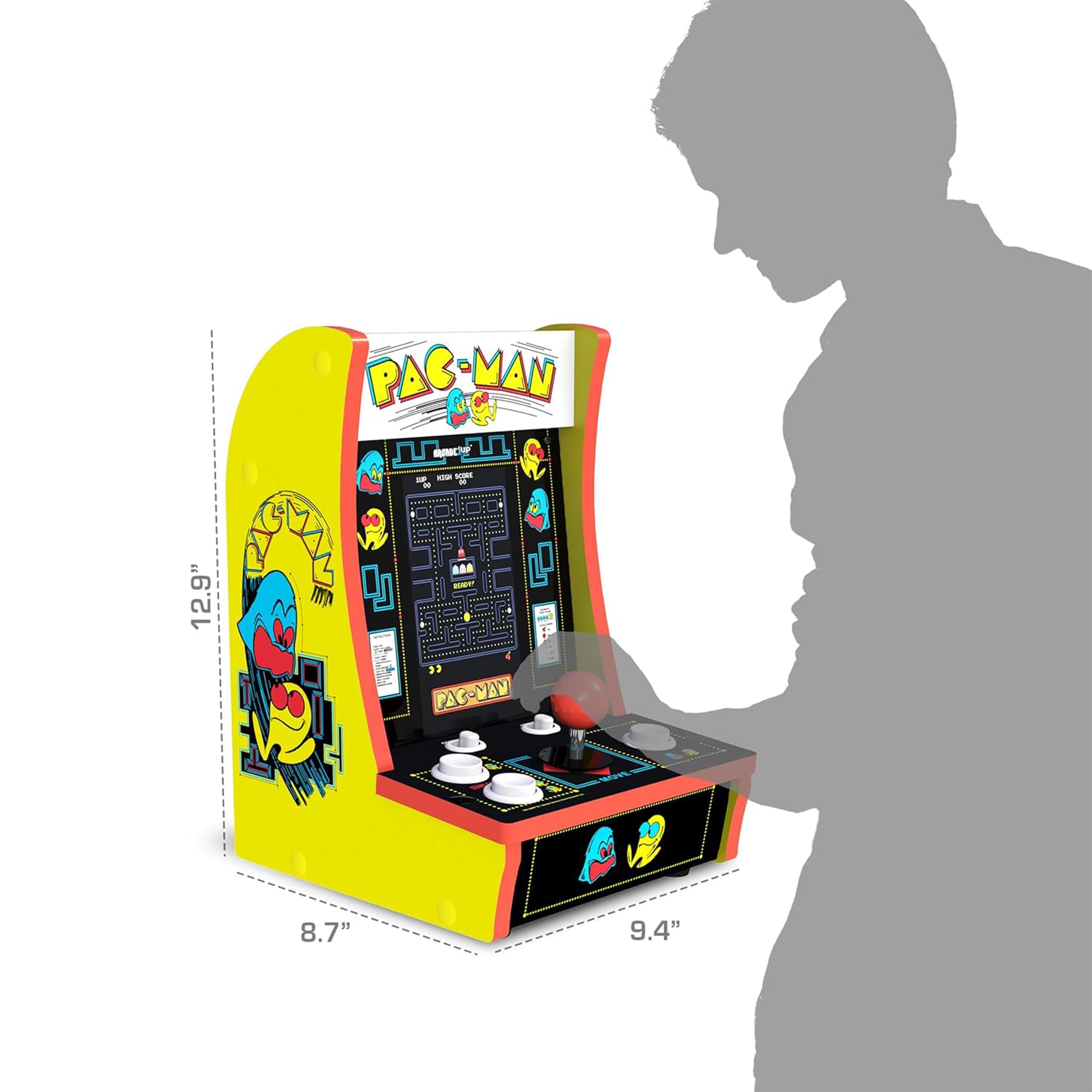 Arcade1Up NBA JAM Countercade Arcade Machine with NBA JAM TE and NBA Hang Time, 7" LCD Screen, Light-Up Marquee and Real-Feel Arcade Controls