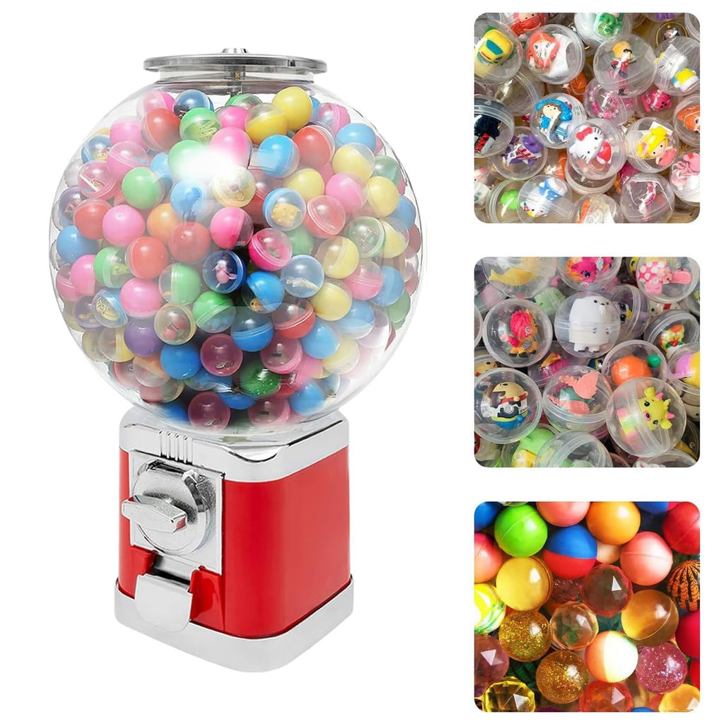 18.1inch Height Candy Gumball Vending Machine, Gumball Automatic Machine, Toy Capsule Dispenser Machine，Claw Machine for Kids Perfect for Birthdays(Pink)