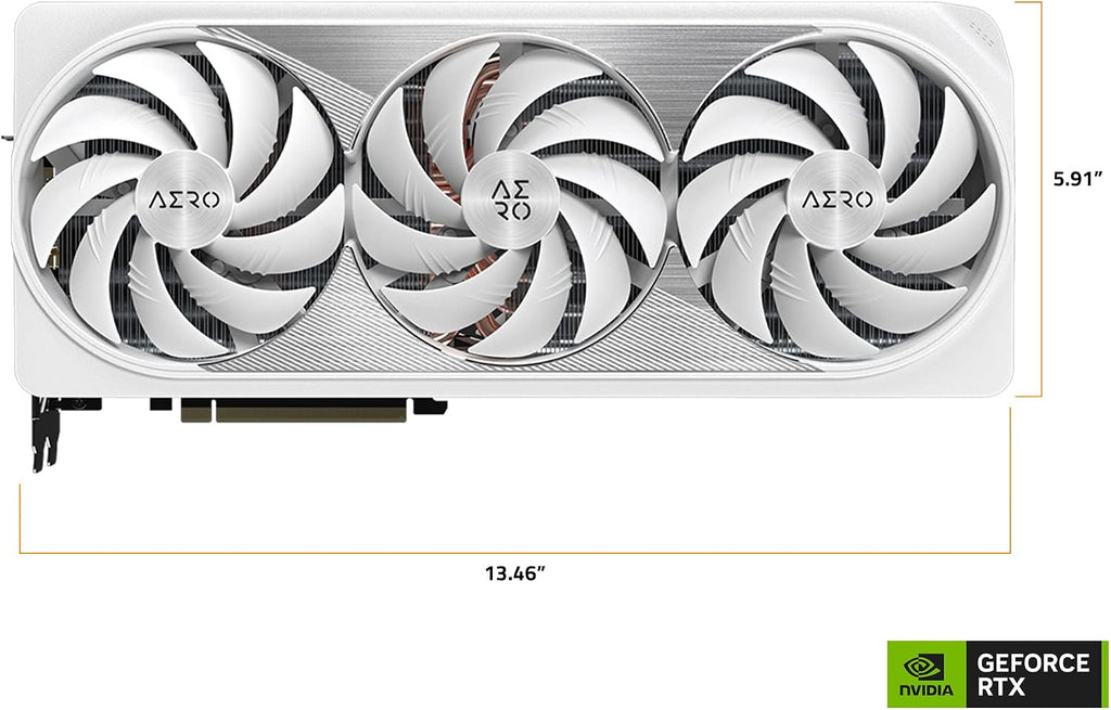 GIGABYTE GV-N4090AERO OC-24GD GeForce RTX 4090 AERO OC 24G Graphics Card, 3X WINDFORCE Fans, 24GB 384-bit GDDR6X, Video Card