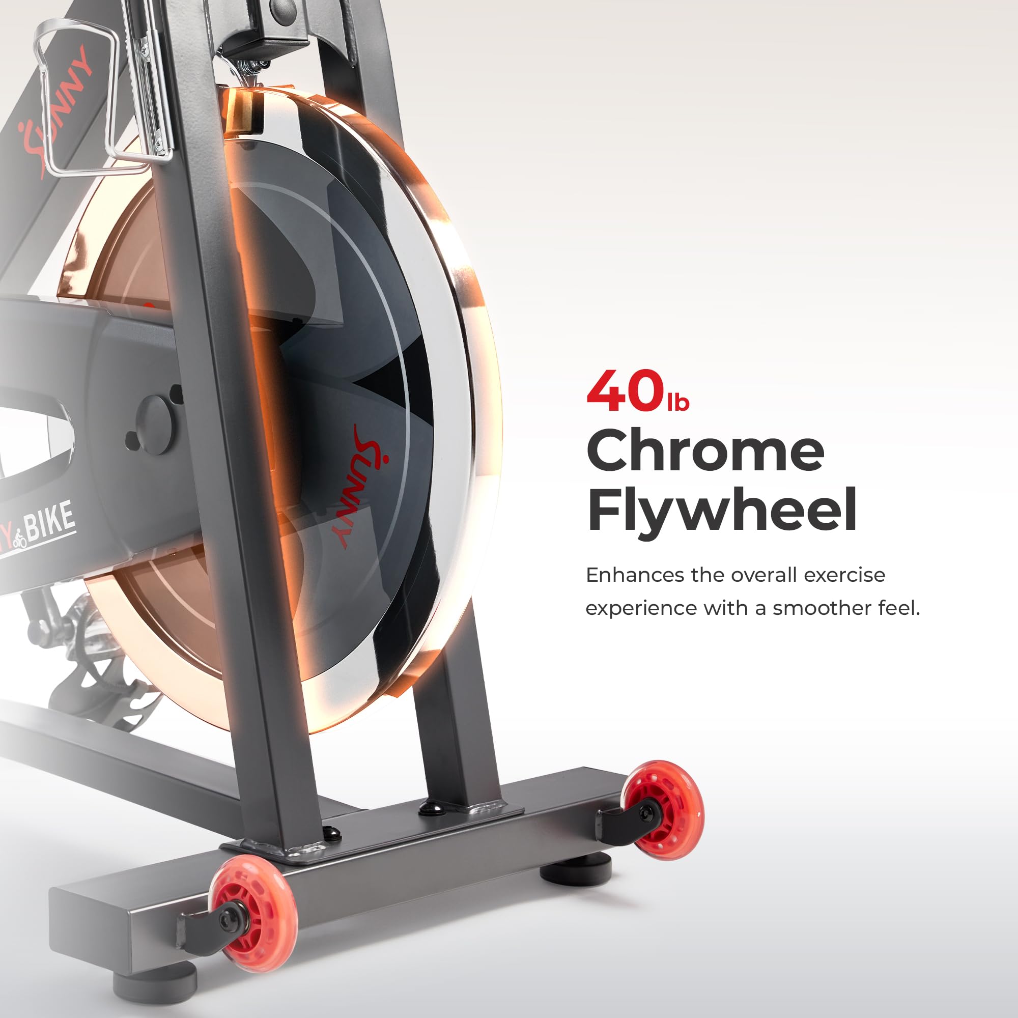 Sunny Health & Fitness Smart Cycling Exercise Bike, Free SunnyFit App Connection, Designed for Intensive Cardio Workout at Home, Adjustable Seat & Handlebar for Comfort Riding